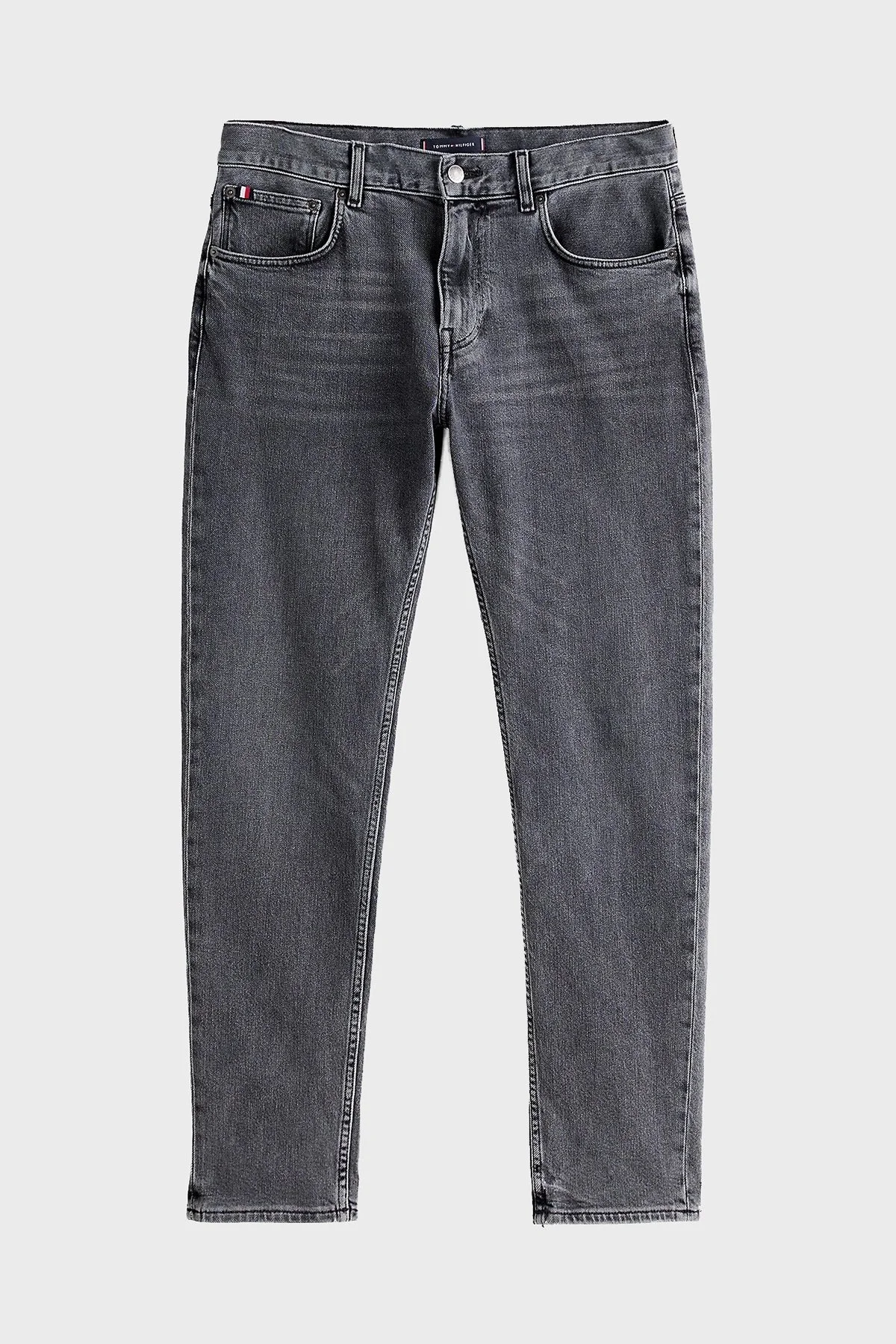 Tommy Hilfiger Tapered Fit Normal Bel Daralan Paça Jeans Erkek Kot Pantolon MW0MW39202 1B5 GRİ - 10