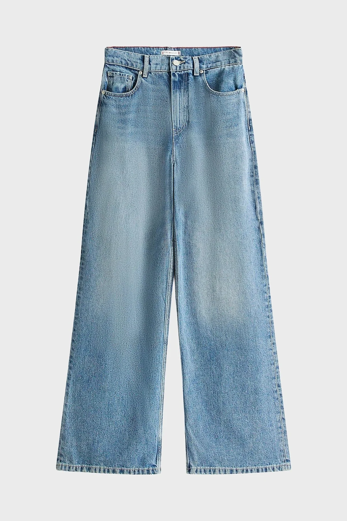 Tommy Hilfiger Wide Leg Yüksek Bel Geniş Paça Liyosel Jeans Bayan Kot Pantolon WW0WW46484 1A5 MAVİ - 5