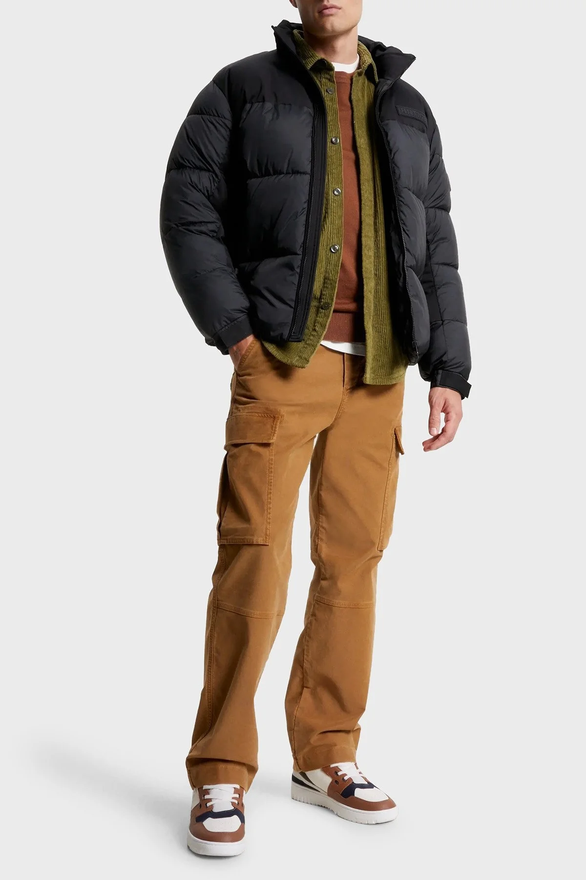 Tommy Hilfiger Yalıtımlı Su Geçirmez Dik Yaka Regular Fit Şişme Erkek Mont MW0MW32770 BDS SİYAH - 3