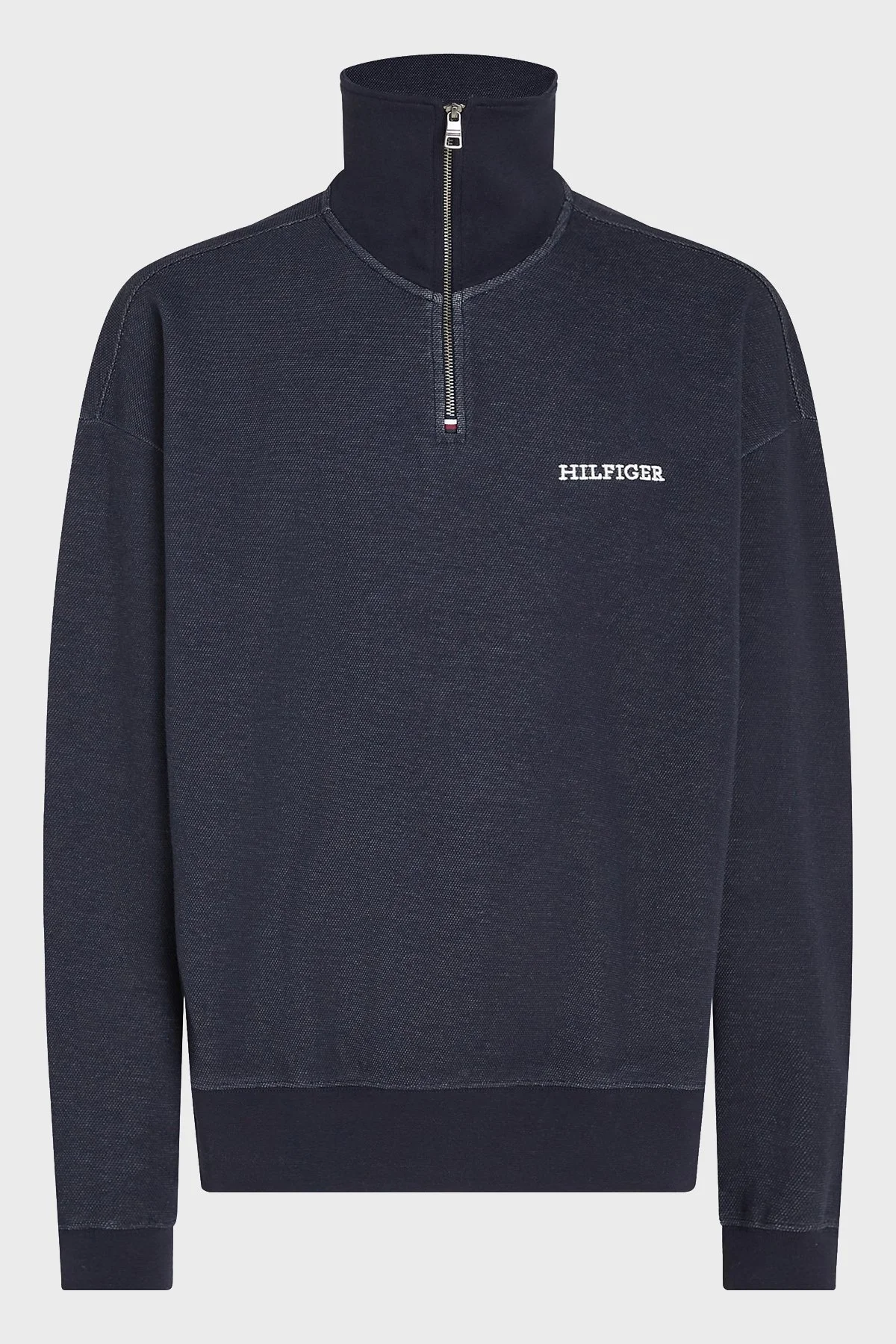 Tommy Hilfiger Yarım Fermuarlı Balıkçı Yaka Erkek Sweat MW0MW33637 DW5 LACİVERT - 1