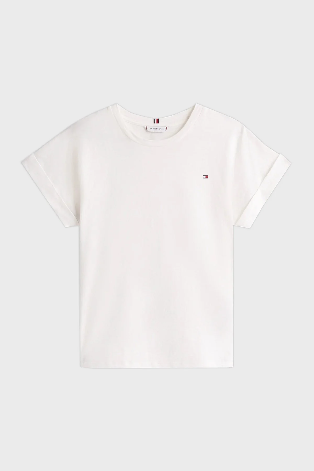 Tommy Hilfiger Yumuşak Dokulu Pamuklu Regular Fit Bisiklet Yaka Bayan T Shirt WW0WW45747 YBL BEYAZ - 4