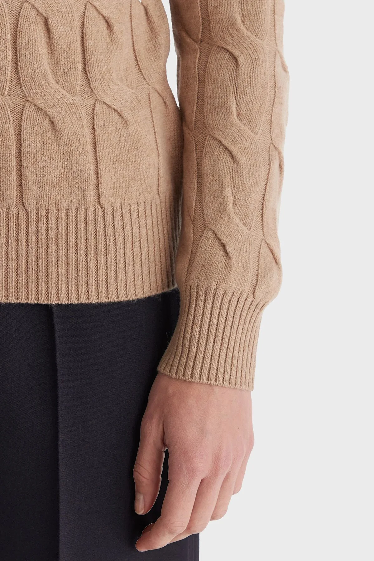 Tommy Hilfiger Yünlü Regular Fit Bisiklet Yaka Örgü Bayan Kazak WW0WW43586 ADM BEJ - 5