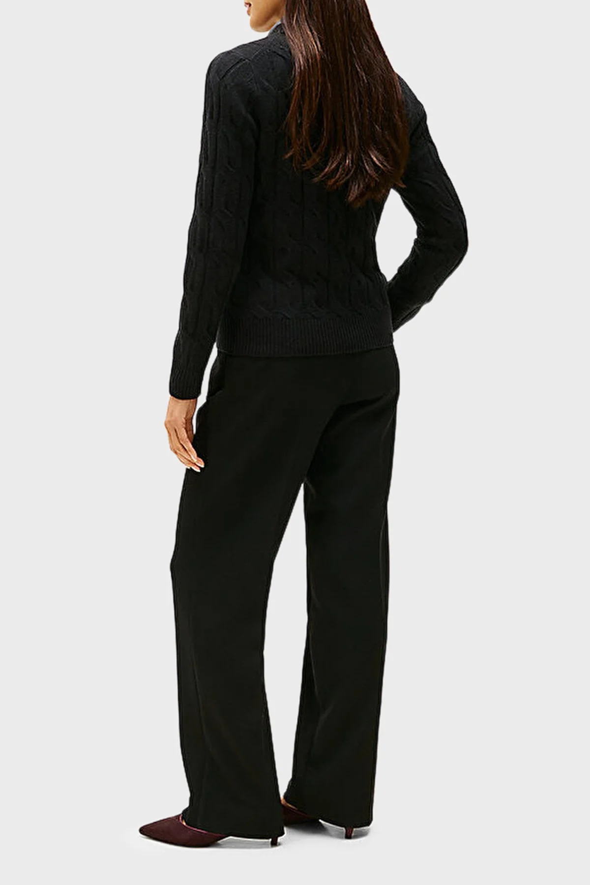 Tommy Hilfiger Yünlü Regular Fit Bisiklet Yaka Örgü Bayan Kazak WW0WW43586 BDS SİYAH - 3