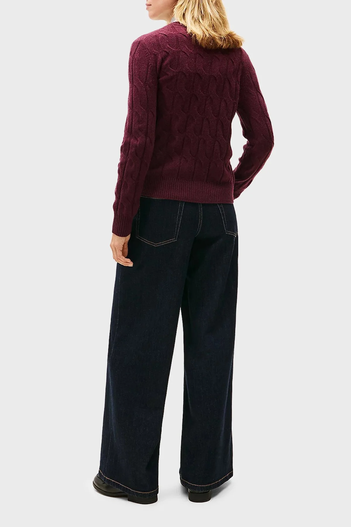 Tommy Hilfiger Yünlü Regular Fit Bisiklet Yaka Örgü Bayan Kazak WW0WW43586 XIH BORDO - 3