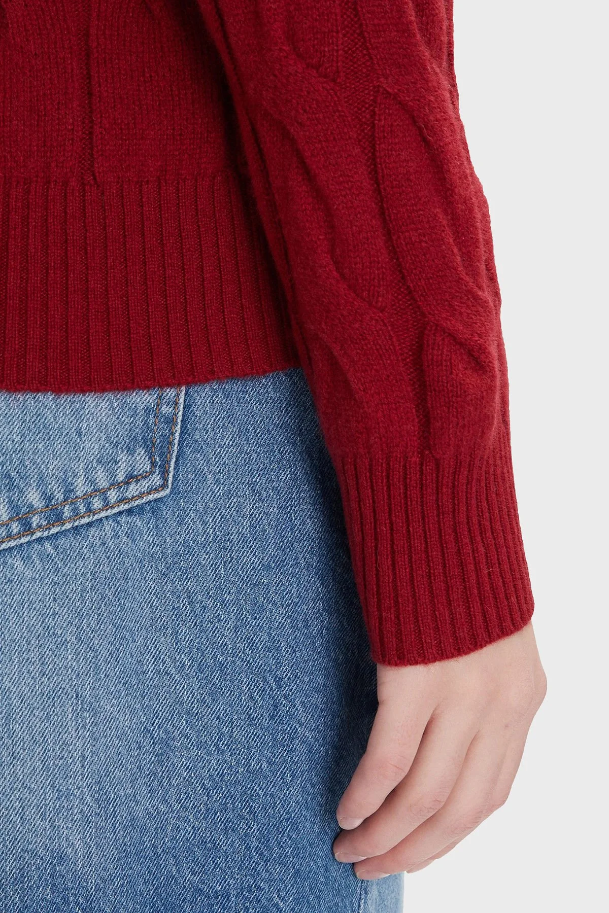 Tommy Hilfiger Yünlü Regular Fit Bisiklet Yaka Örgü Bayan Kazak WW0WW43586 XIT KIRMIZI - 5