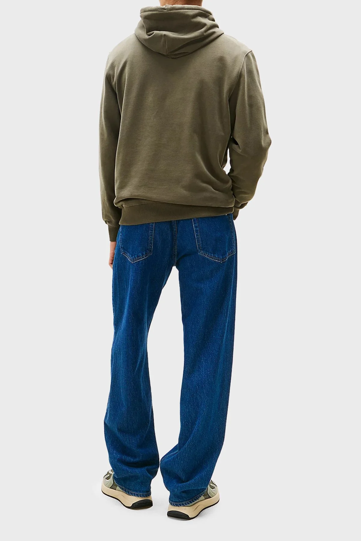 Tommy Jeans % 100 Pamuk Logolu Regular Fit Kapüşonlu Erkek Sweat DM0DM22086 MRH KOYU YEŞİL - 3