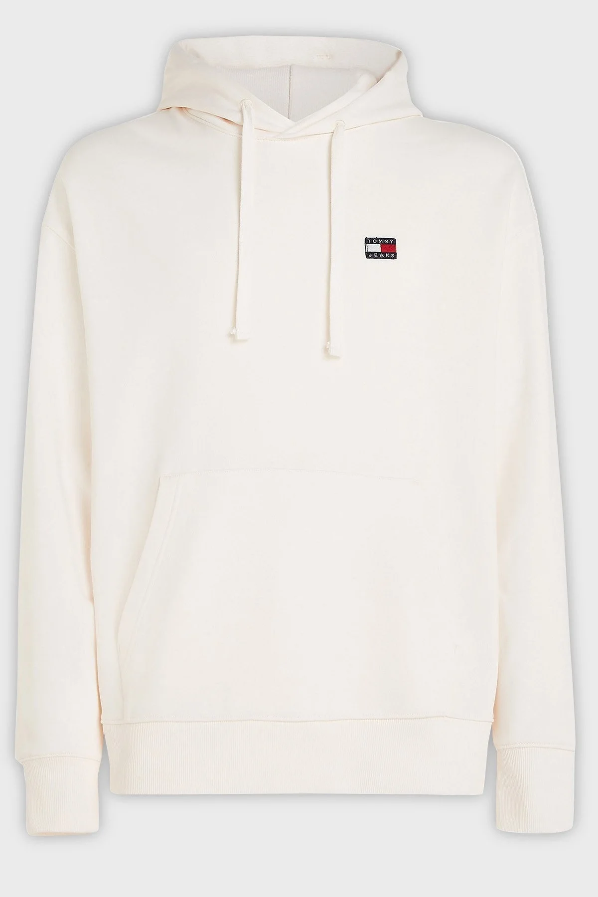 Tommy Jeans % 100 Pamuk Rahat Kesim Kapüşonlu Erkek Sweat DM0DM16369 YBH BEYAZ - 4