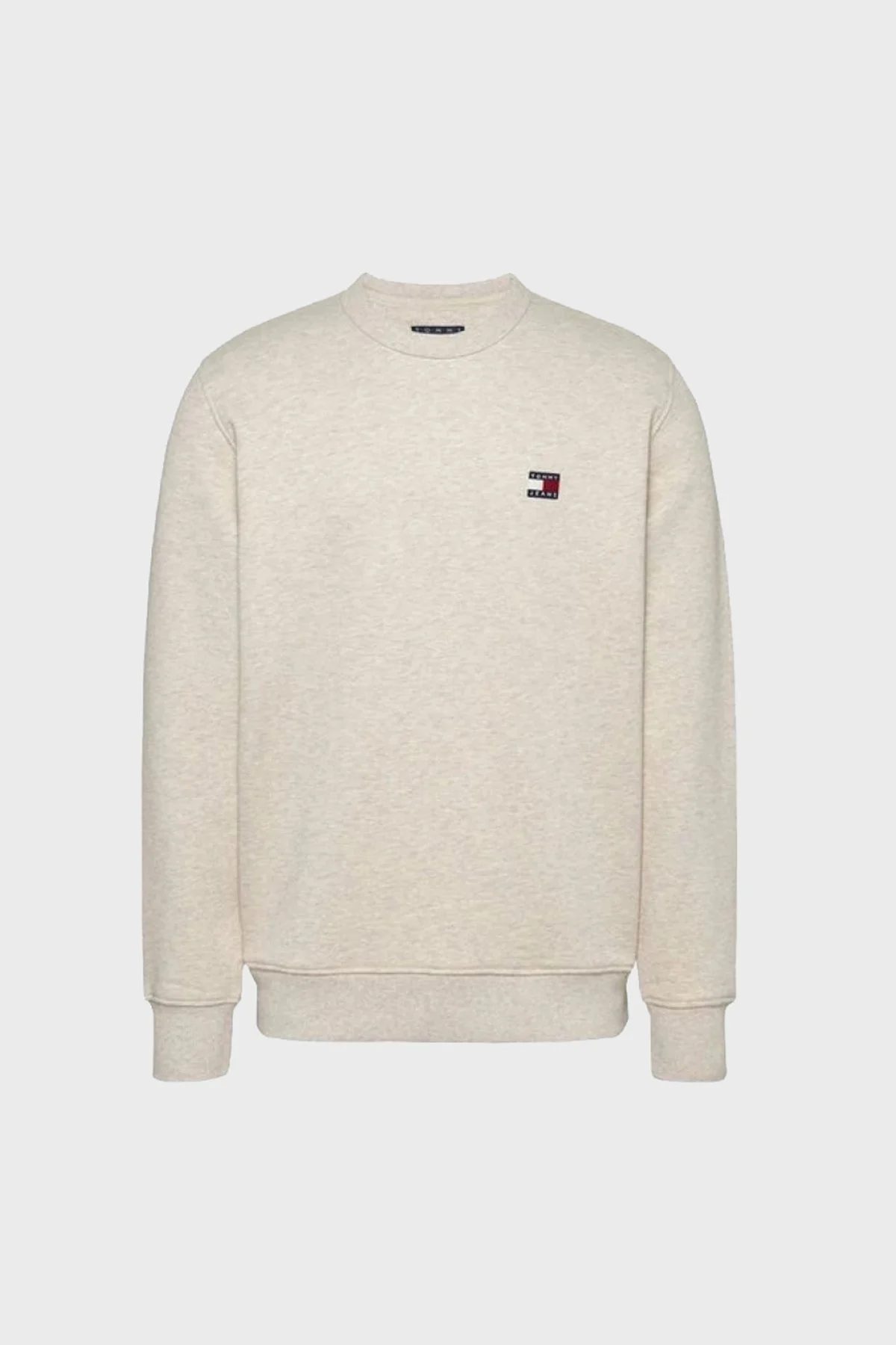 Tommy Jeans % 100 Pamuk Regular Fit Bisiklet Yaka Erkek Sweat DM0DM20660 AE3 BEJ - 5