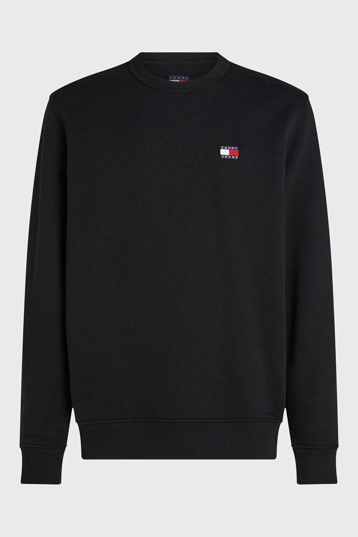 Tommy Jeans % 100 Pamuk Regular Fit Bisiklet Yaka Erkek Sweat DM0DM20660 BDS SİYAH - 4