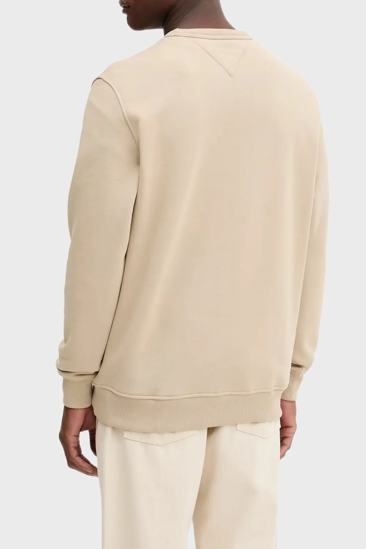 Tommy Jeans % 100 Pamuk Regular Fit Bisiklet Yaka Erkek Sweat DM0DM20660 RBV BEJ - 2