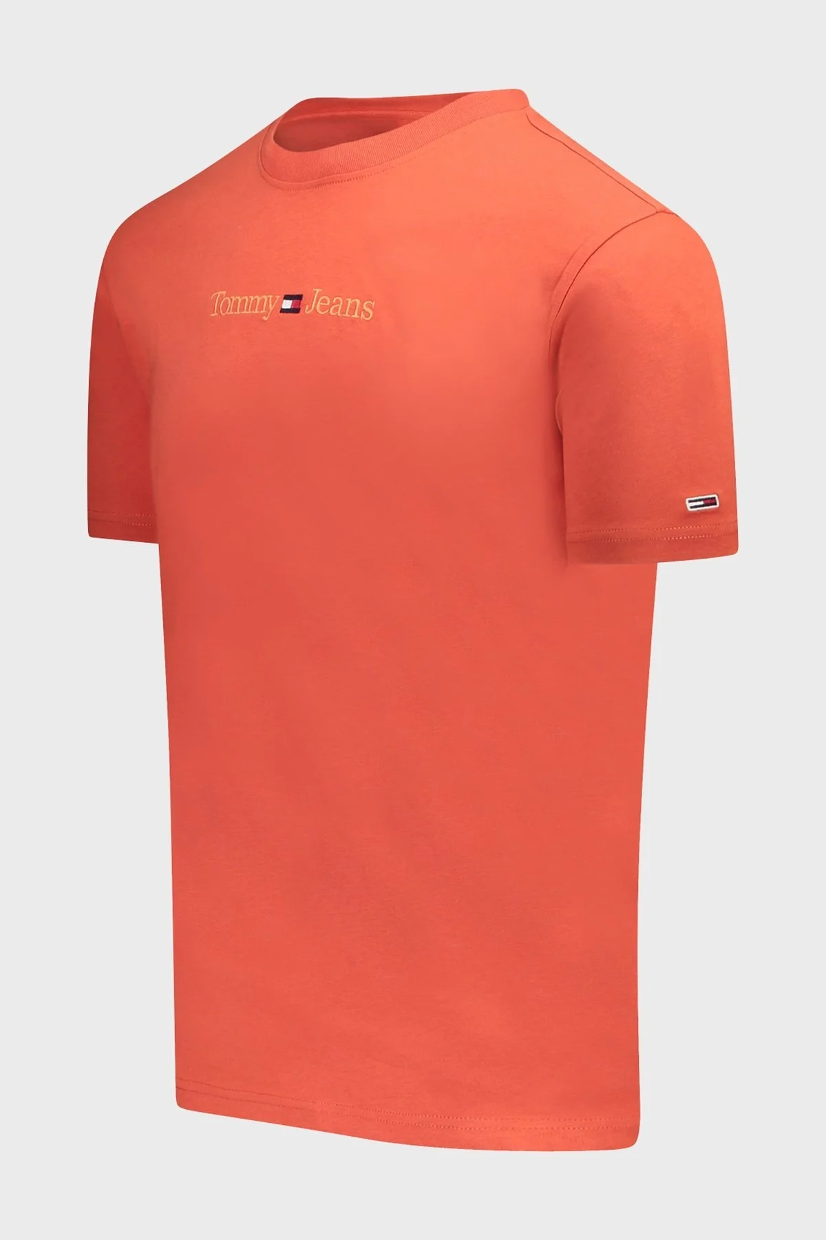 Tommy Jeans % 100 Pamuk Regular Fit Bisiklet Yaka Erkek T Shirt DM0DM16825 XM4 KİREMİT - 2