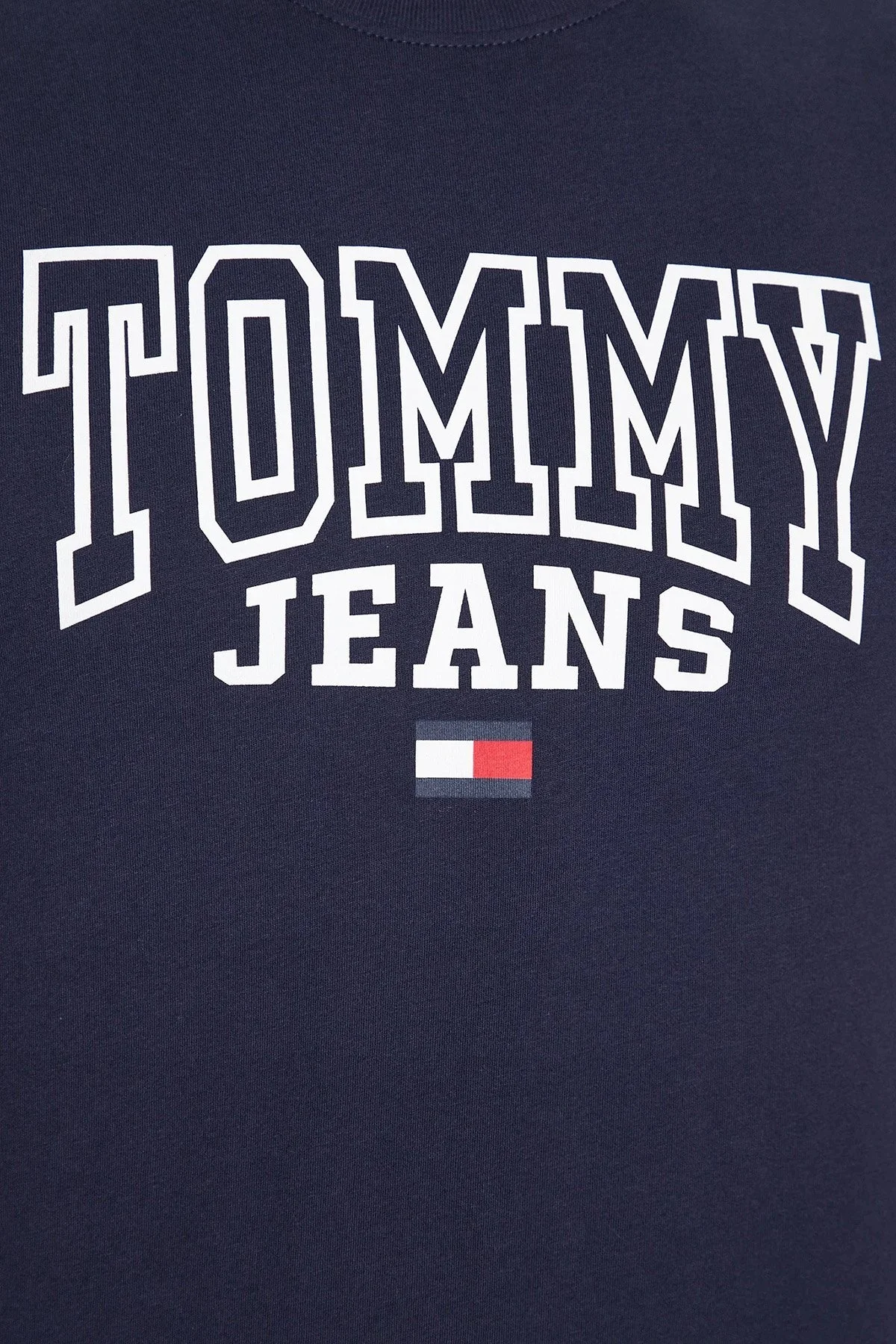 Tommy Jeans % 100 Pamuk Regular Fit Bisiklet Yaka Erkek T Shirt DM0DM16831 C87 LACİVERT - 3