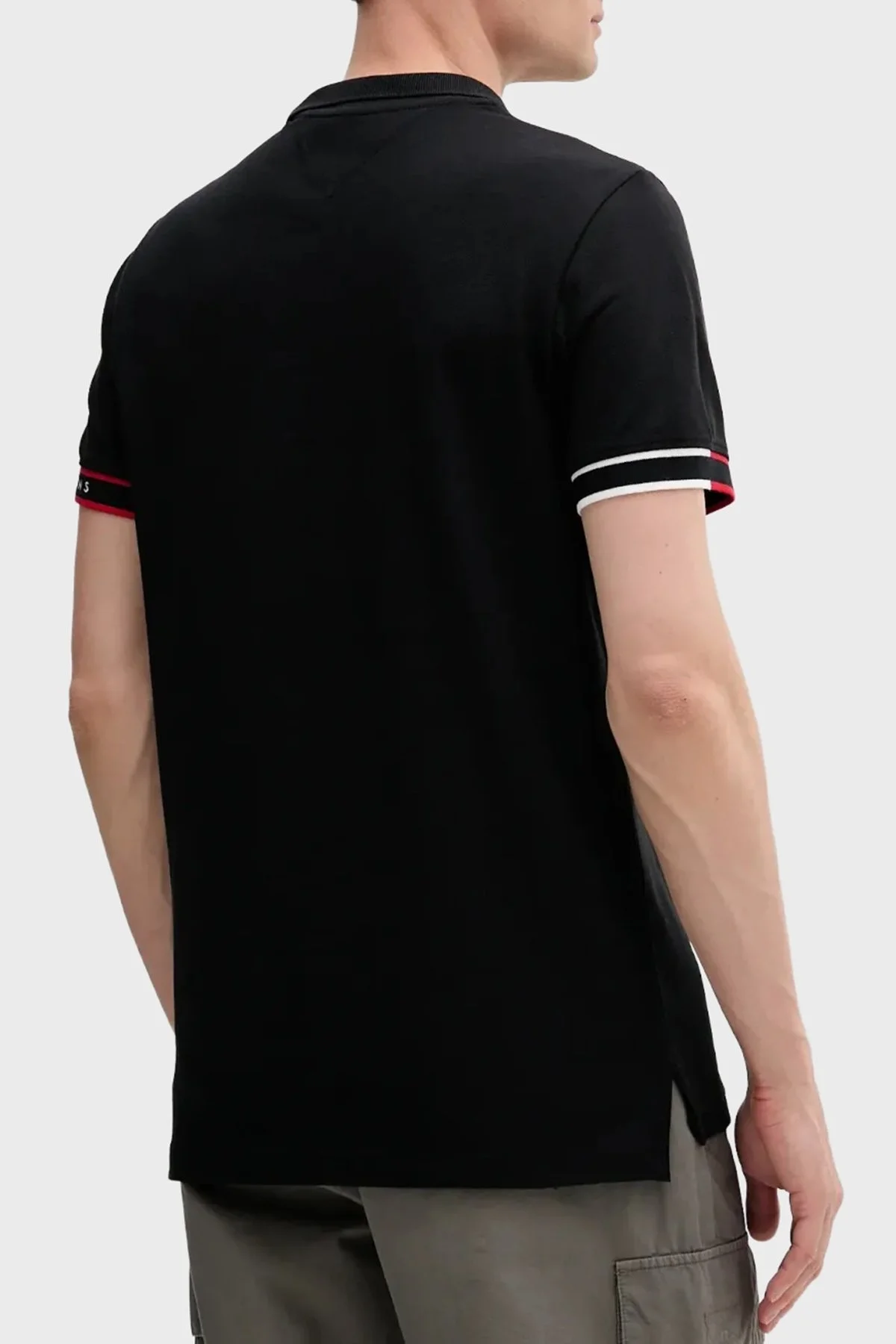 Tommy Jeans % 100 Pamuk Regular Fit Düğmeli Erkek Polo Yaka T Shirt DM0DM21306 BDS SİYAH - 2