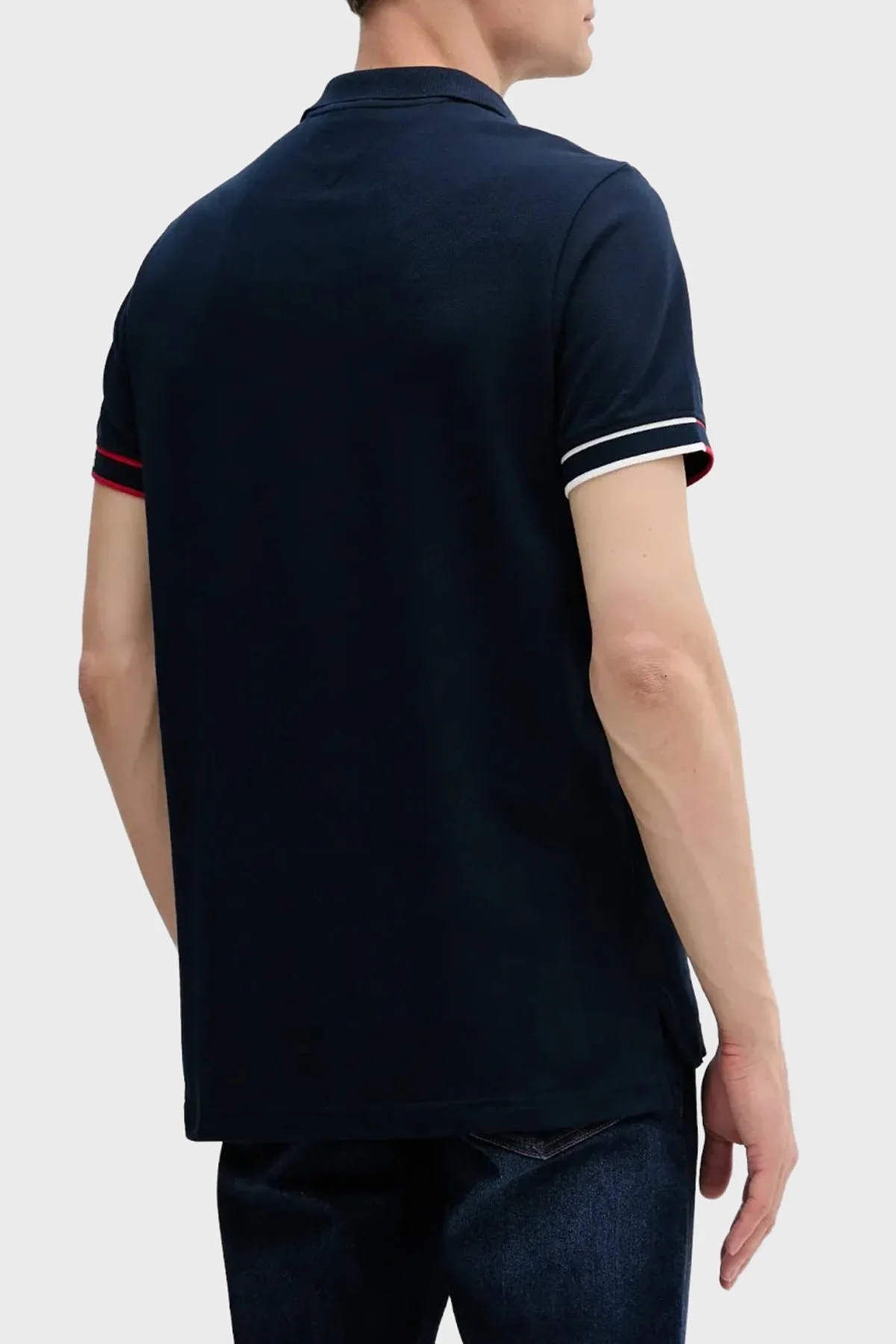 Tommy Jeans % 100 Pamuk Regular Fit Düğmeli Erkek Polo Yaka T Shirt DM0DM21306 C1G LACİVERT - 2