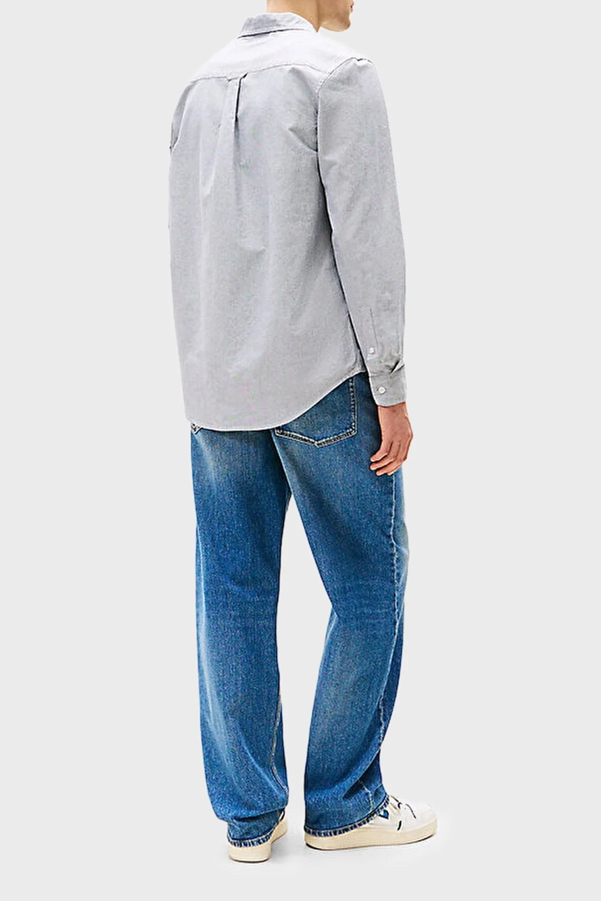 Tommy Jeans % 100 Pamuk Regular Fit Düğmeli Yaka Erkek Gömlek DM0DM21298 C1G LACİVERT - 3