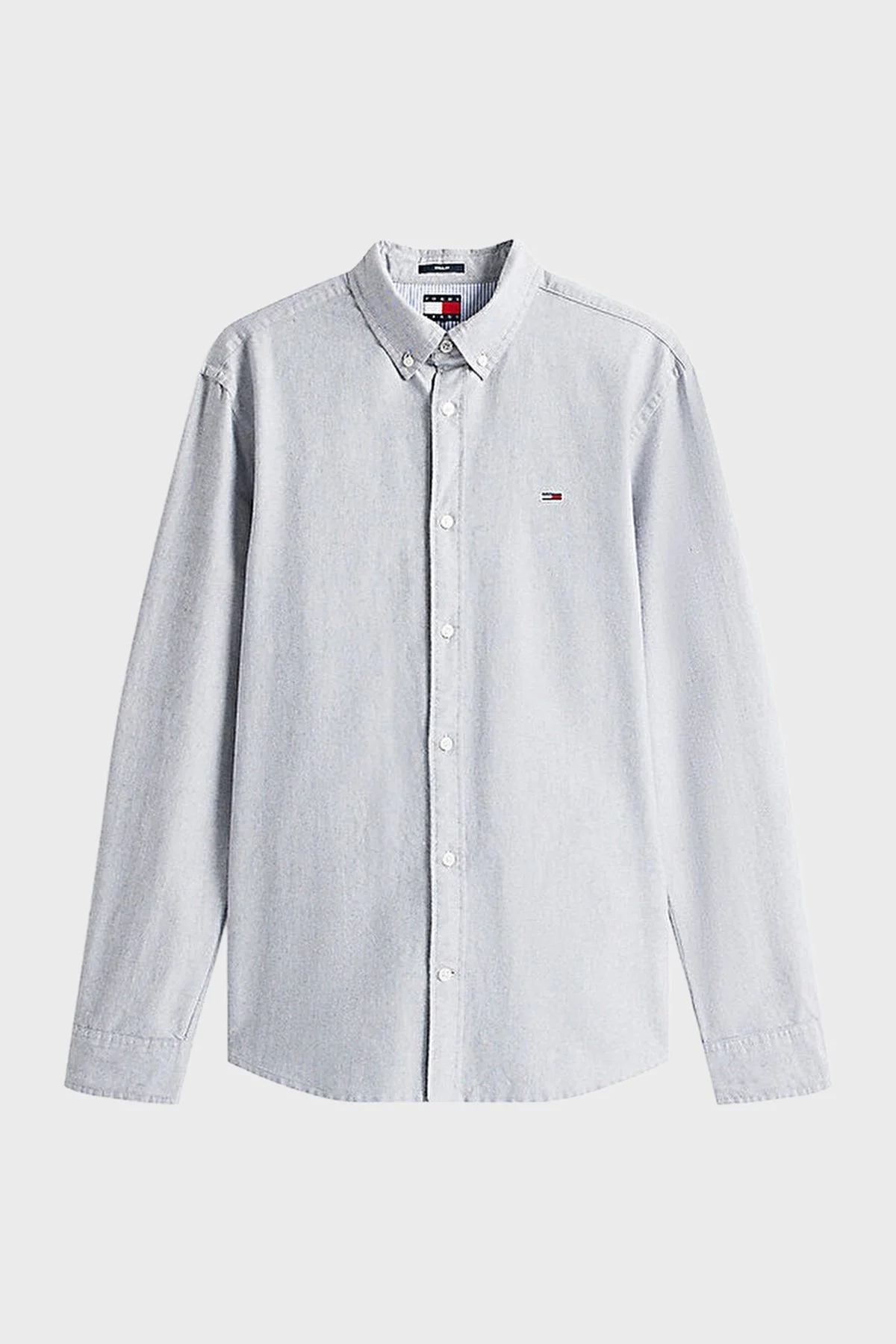 Tommy Jeans % 100 Pamuk Regular Fit Düğmeli Yaka Erkek Gömlek DM0DM21298 C1G LACİVERT - 5