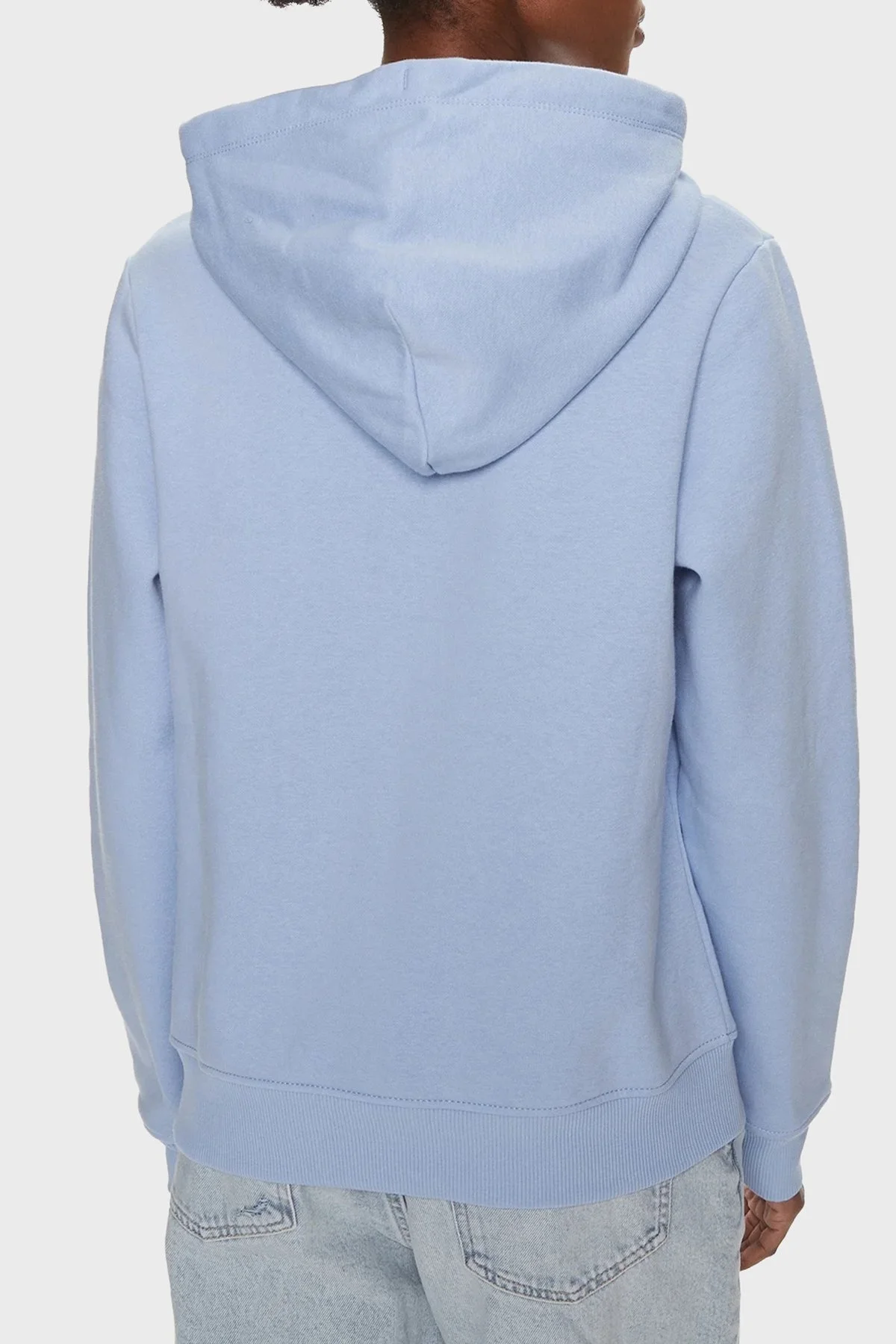 Tommy Jeans % 100 Pamuk Regular Fit Kapüşonlu Bayan Sweat DW0DW17324 C1Z MAVİ - 2