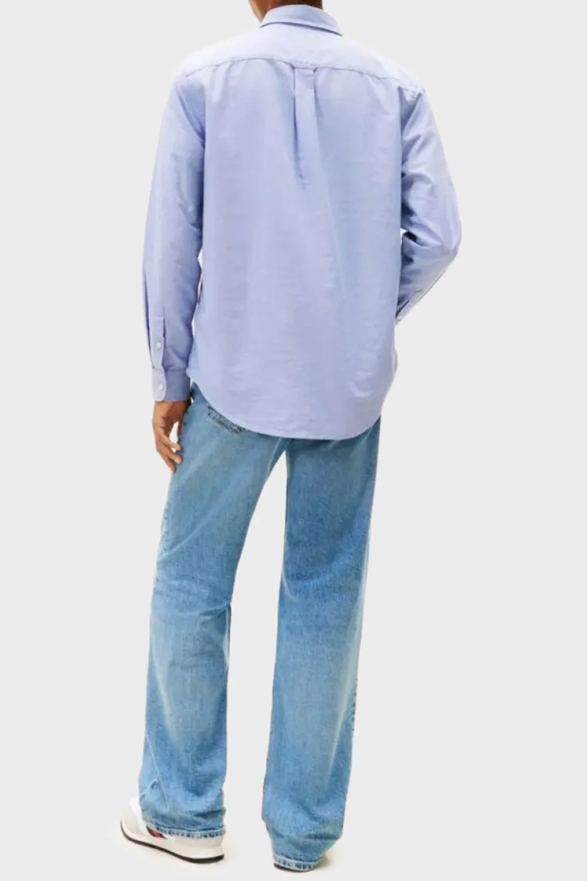Tommy Jeans % 100 Pamuk Regular Fit Uzun Kollu Erkek Gömlek DM0DM22836 C5X MAVİ - 3