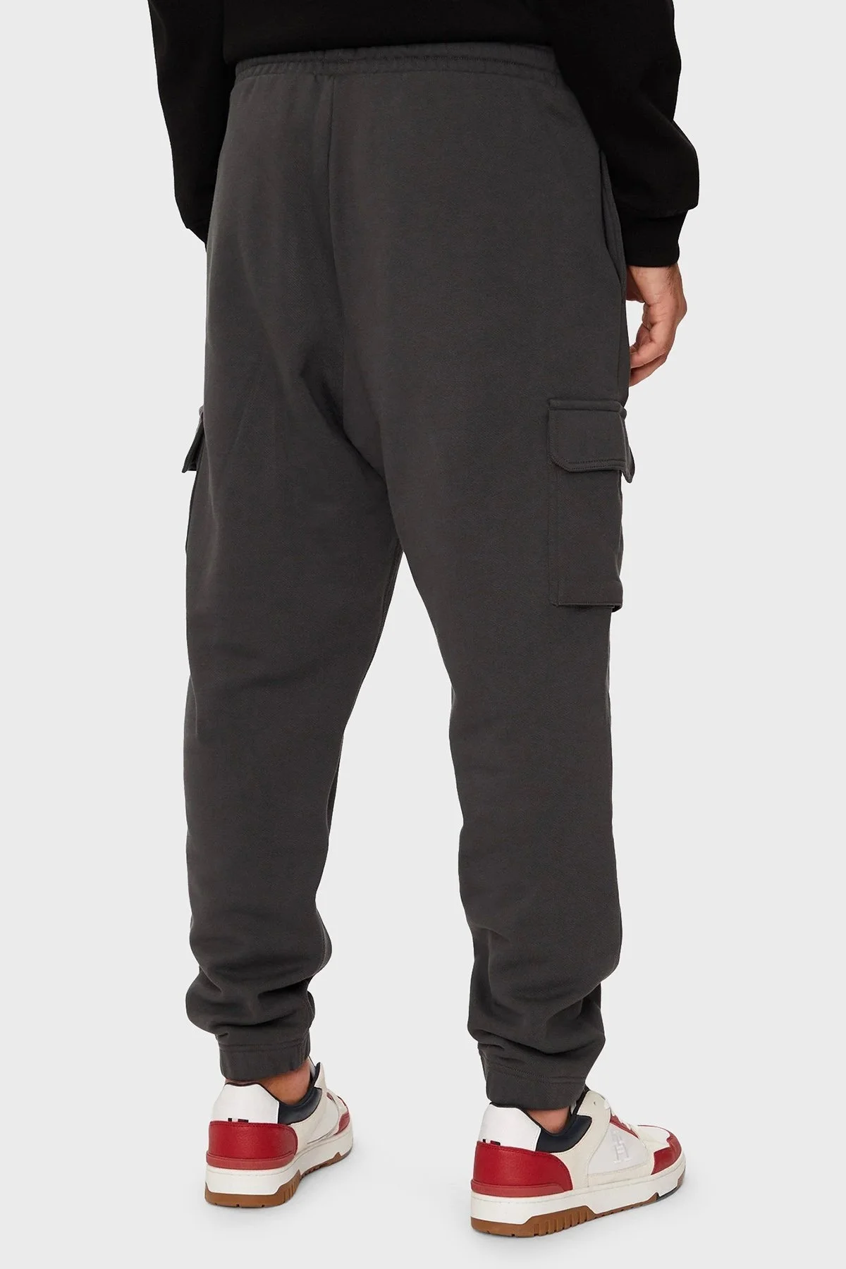 Tommy Jeans % 100 Pamuk Regular Fit Yüksek Bel Lastikli Paça Jogger Erkek Pantolon DM0DM19807 PUB KOYU GRİ - 8