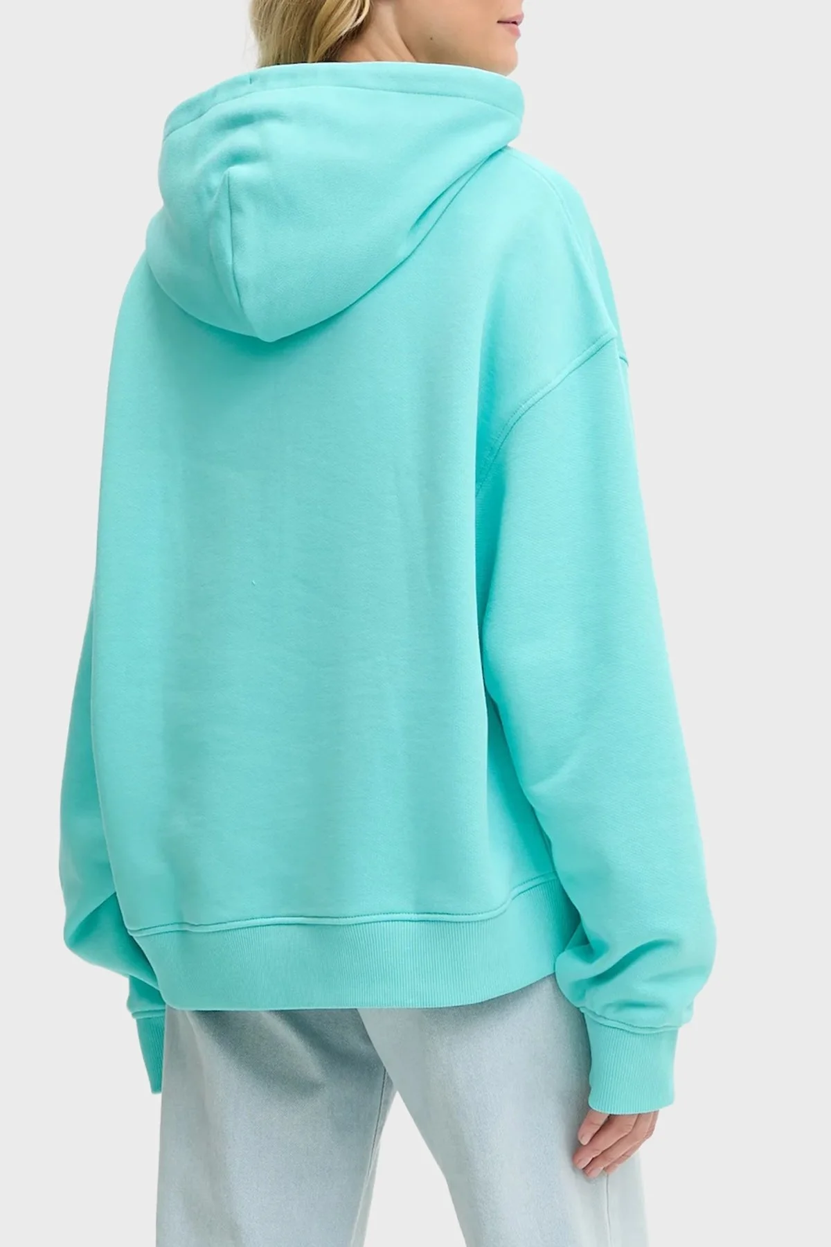 Tommy Jeans % 100 Pamuk Relaxed Fit Kapüşonlu Bayan Sweat DW0DW19414 L61 YEŞİL - 3