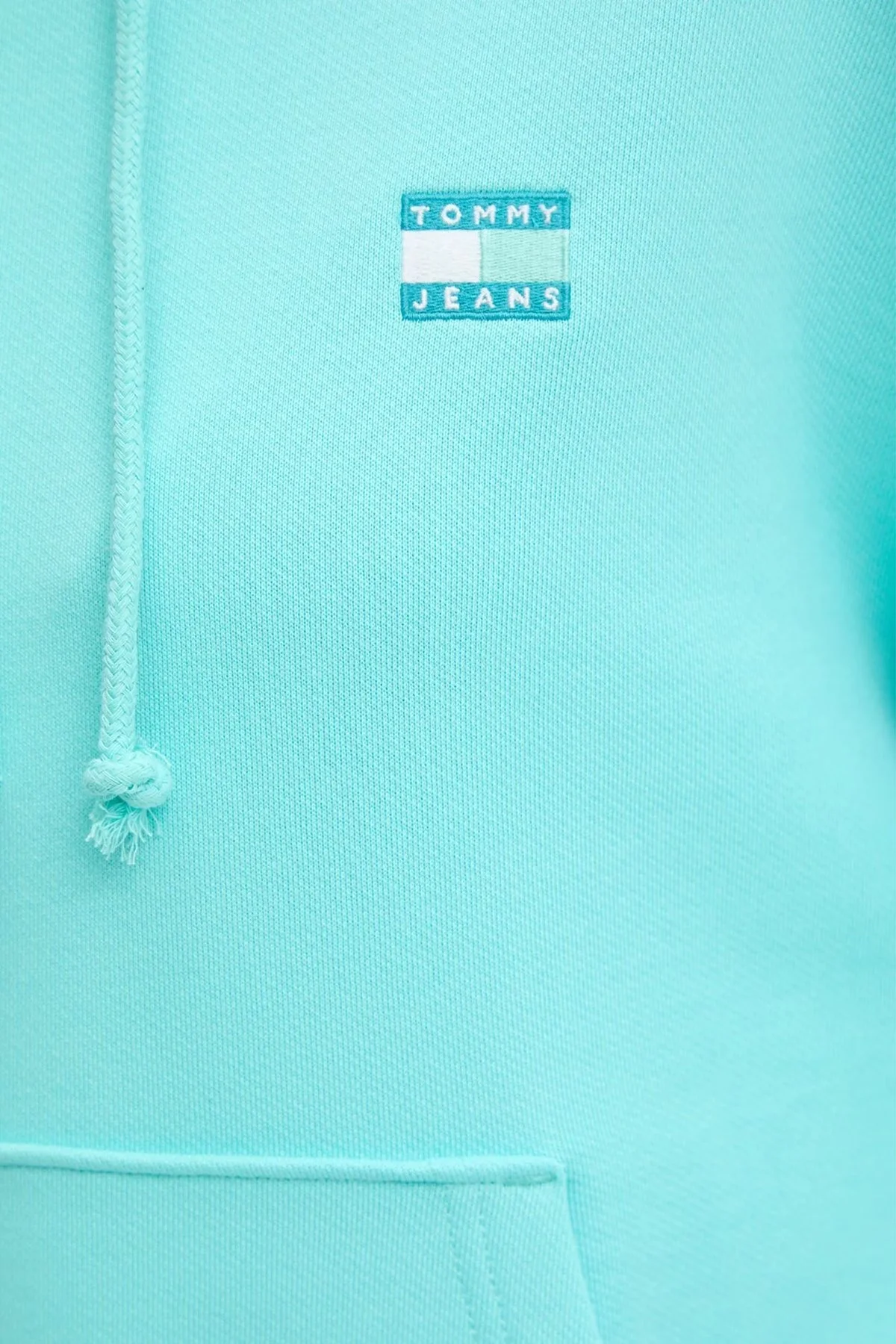 Tommy Jeans % 100 Pamuk Relaxed Fit Kapüşonlu Bayan Sweat DW0DW19414 L61 YEŞİL - 5