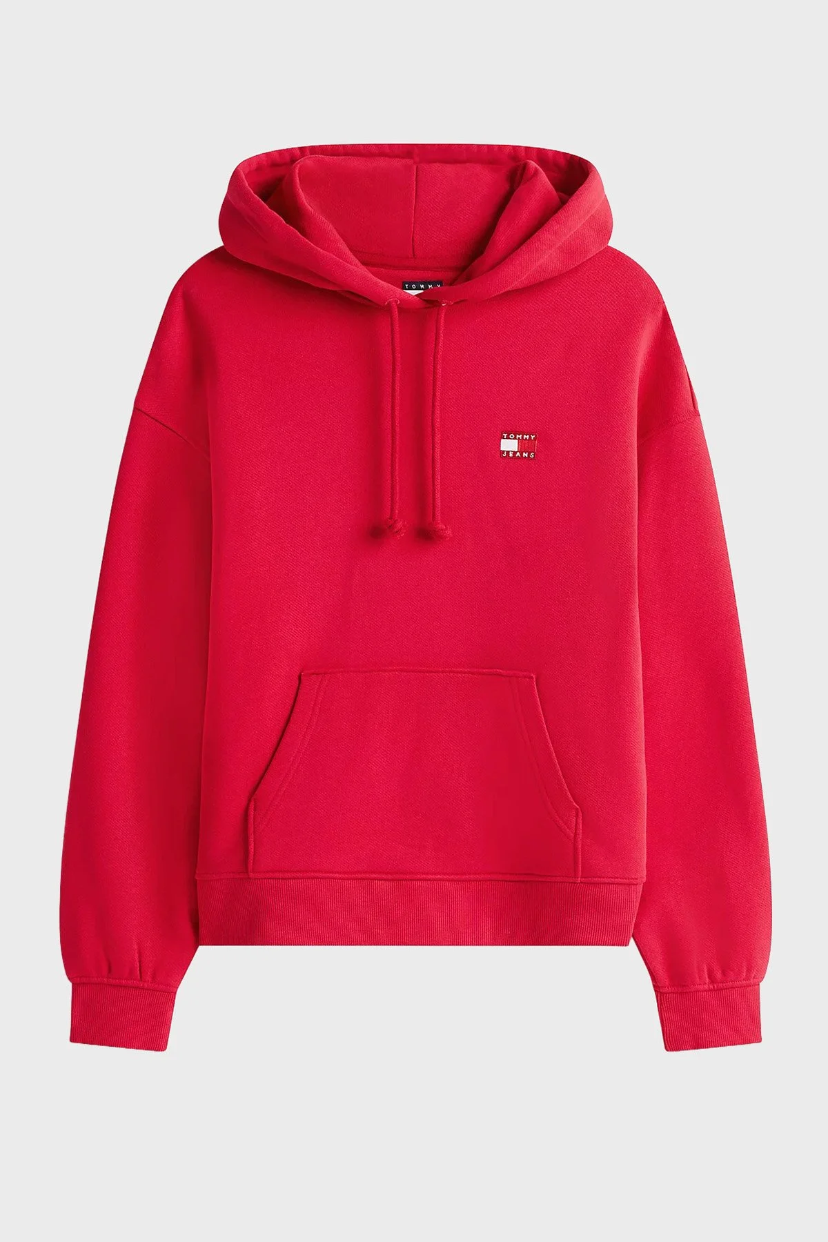 Tommy Jeans % 100 Pamuk Relaxed Fit Kapüşonlu Kadın Sweat DW0DW19414 XJP KIRMIZI - 5