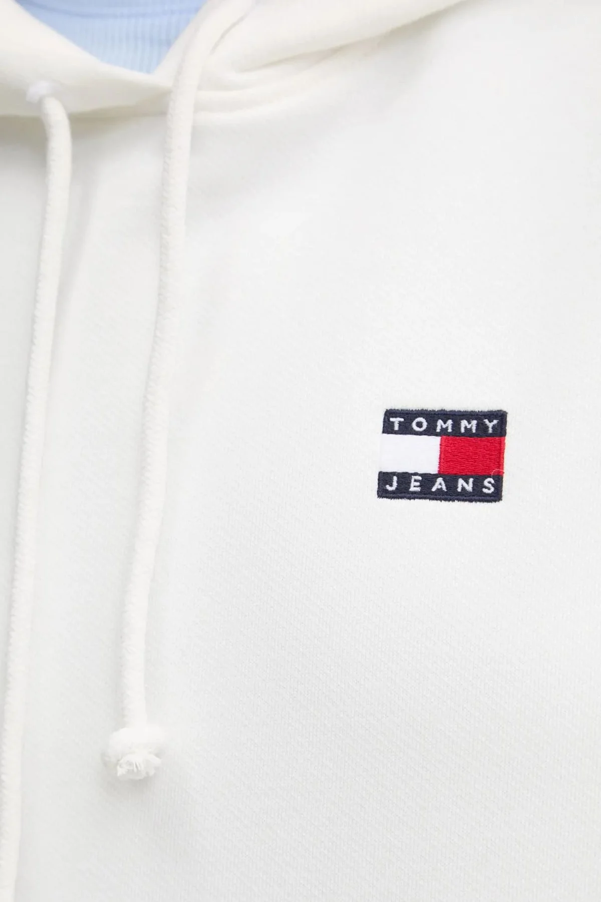 Tommy Jeans % 100 Pamuk Relaxed Fit Kapüşonlu Kadın Sweat DW0DW19414 YBL BEYAZ - 4