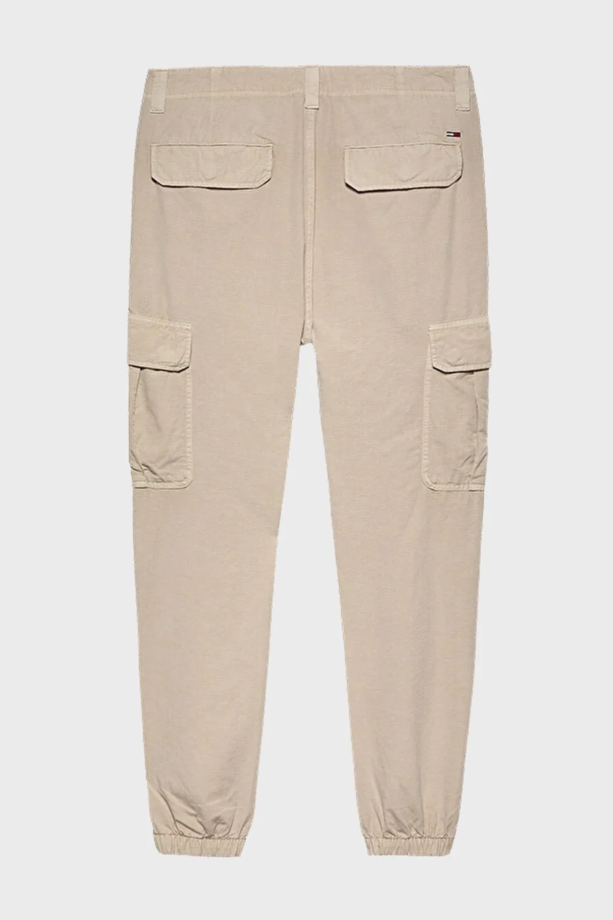 Tommy Jeans % 100 Pamuk Slim Fit Normal Bel Lastikli Paça Kargo Erkek Pantolon DM0DM20284 ACG BEJ - 2