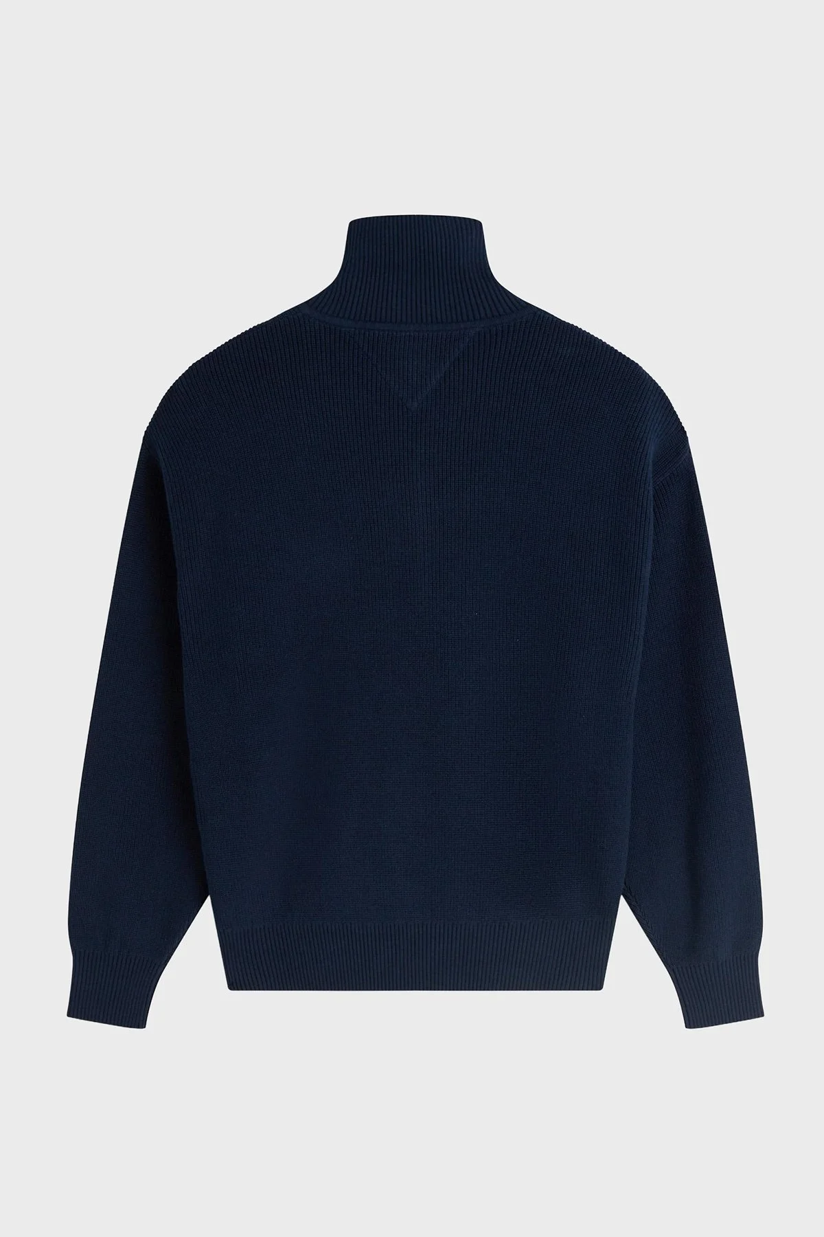 Tommy Jeans % 100 Pamuk Yarım Fermuarlı Balıkçı Yaka Kadın Kazak DW0DW22928 C1G Lacivert - 5