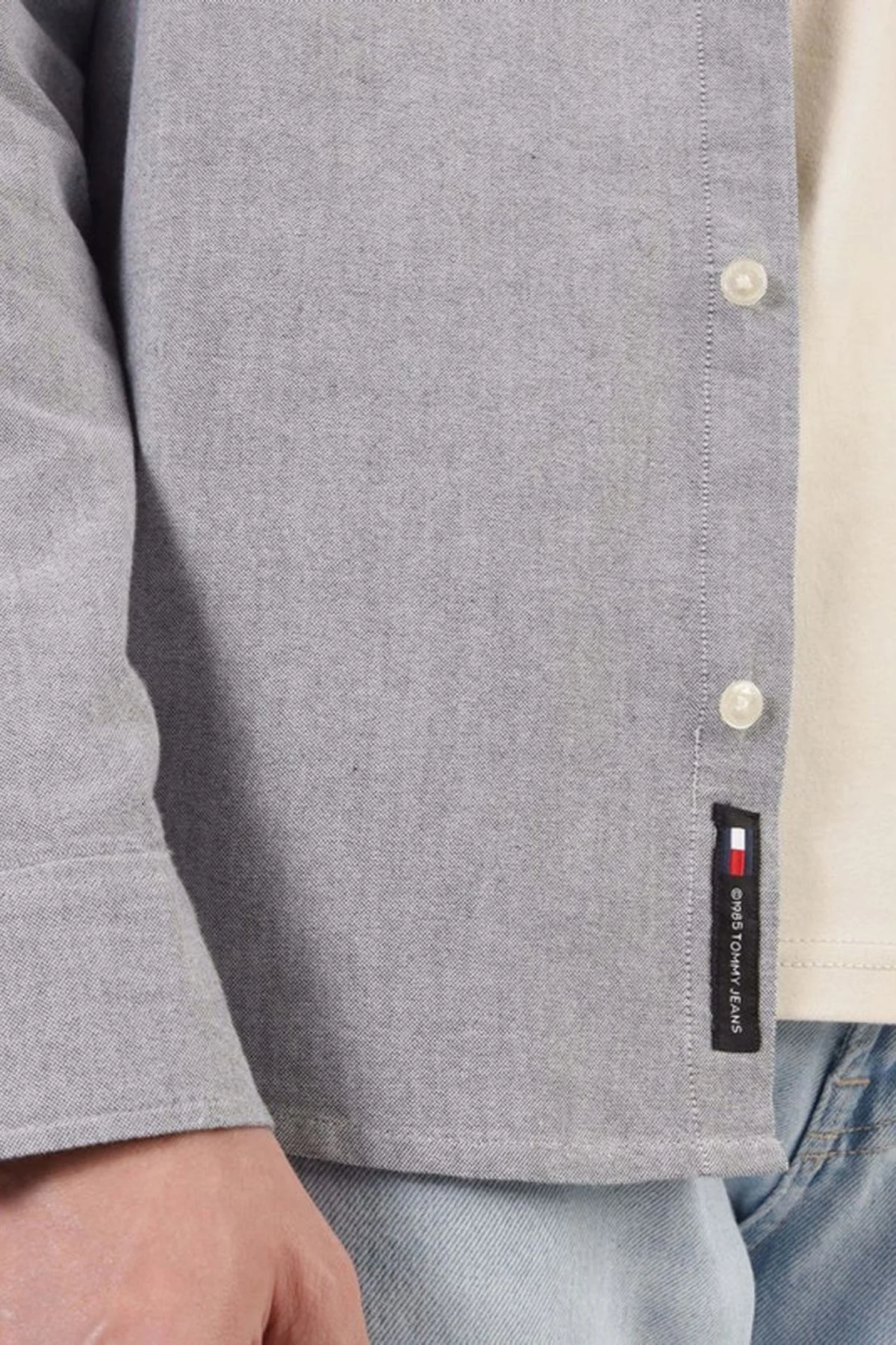 Tommy Jeans % 100 Pamuklu Regular Fit Erkek Gömlek DM0DM19134 C1G LACİVERT - 10