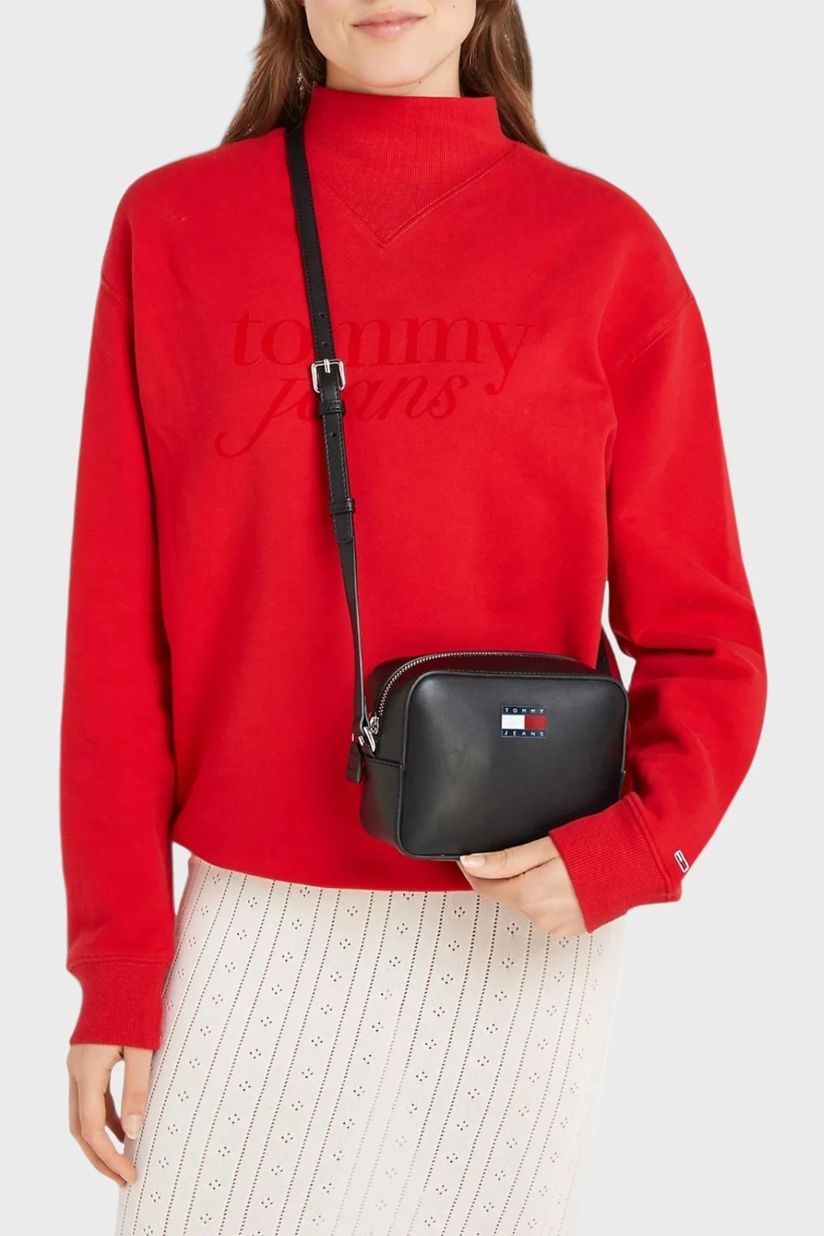 Tommy Jeans Ayarlanabilir Askılı Bayan Çanta AW0AW16964 BDS SİYAH - 8