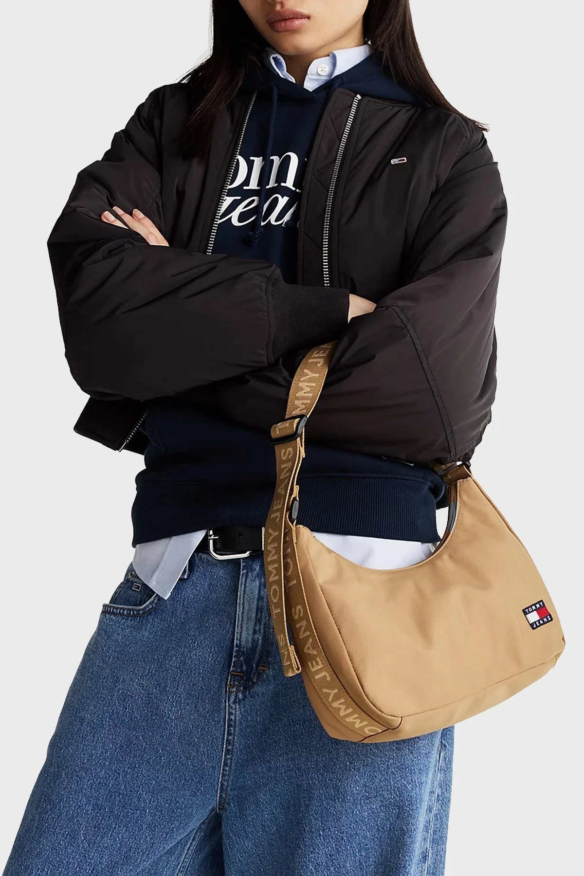 Tommy Jeans Ayarlanabilir Omuz Askılı Bayan Çanta AW0AW16958 RBR KOYU HAKİ - 2