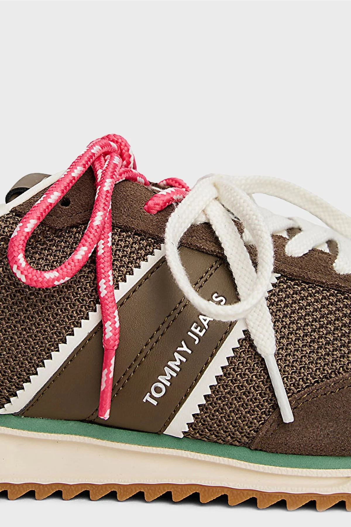 Tommy Jeans Bağcık Detaylı Sneaker Bayan Ayakkabı EN0EN02862 RBM KOYU HAKİ - 5