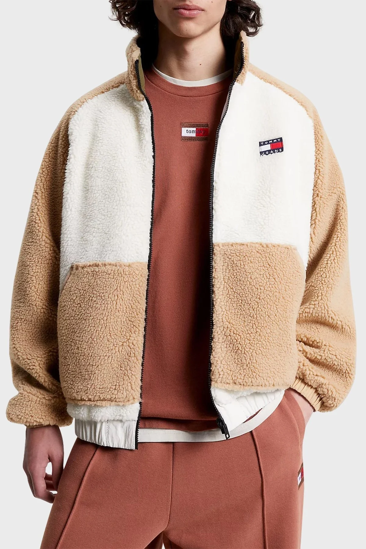 Tommy Jeans Çift Taraflı Relaxed Fit Dik Yaka Erkek Mont DM0DM17232 AB0 BEJ - 1