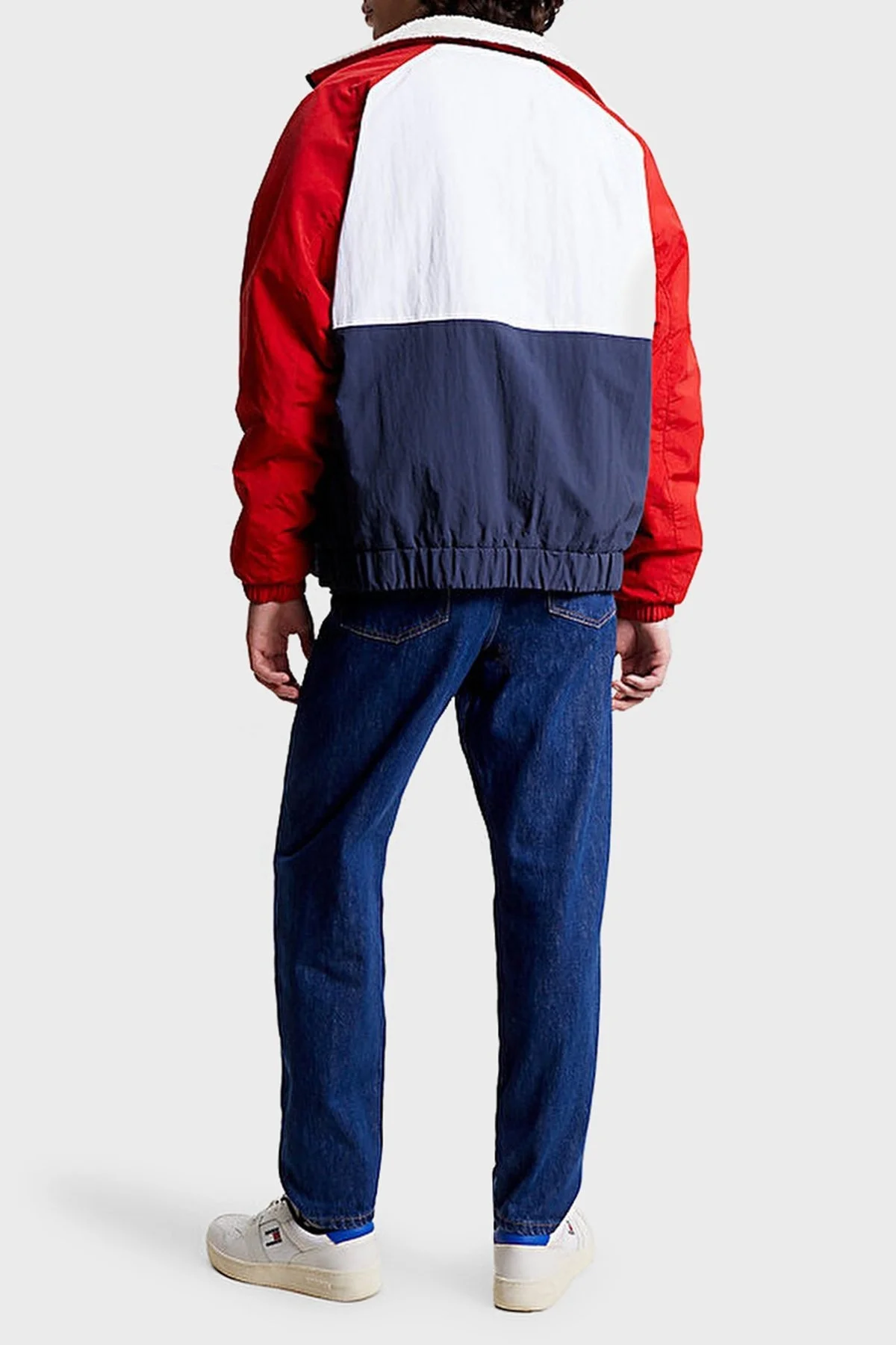 Tommy Jeans Çift Taraflı Relaxed Fit Dik Yaka Erkek Mont DM0DM17232 C87 LACİVERT-BEYAZ - 5