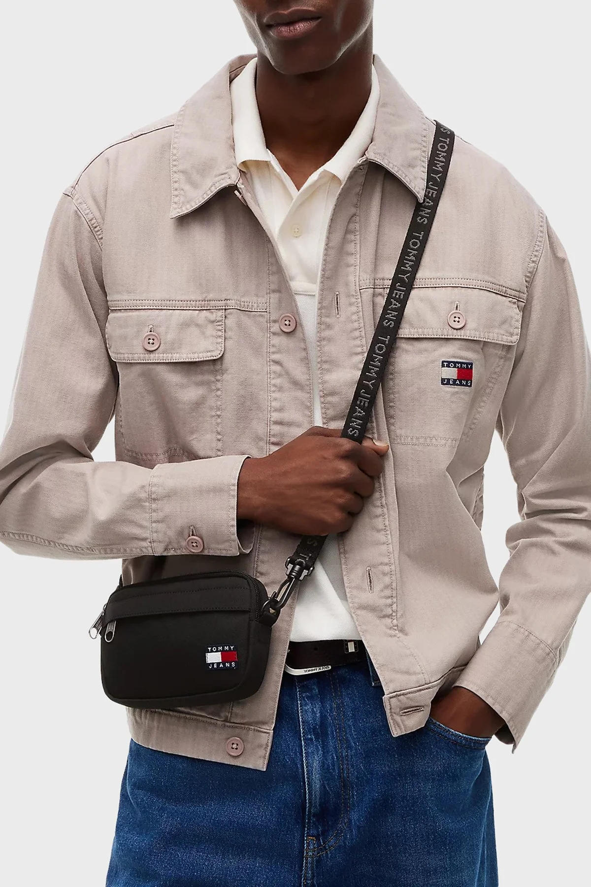 Tommy Jeans Çıkartılabilir Askılı Aksesuar Erkek Çanta AM0AM14642 BDS Siyah - 2