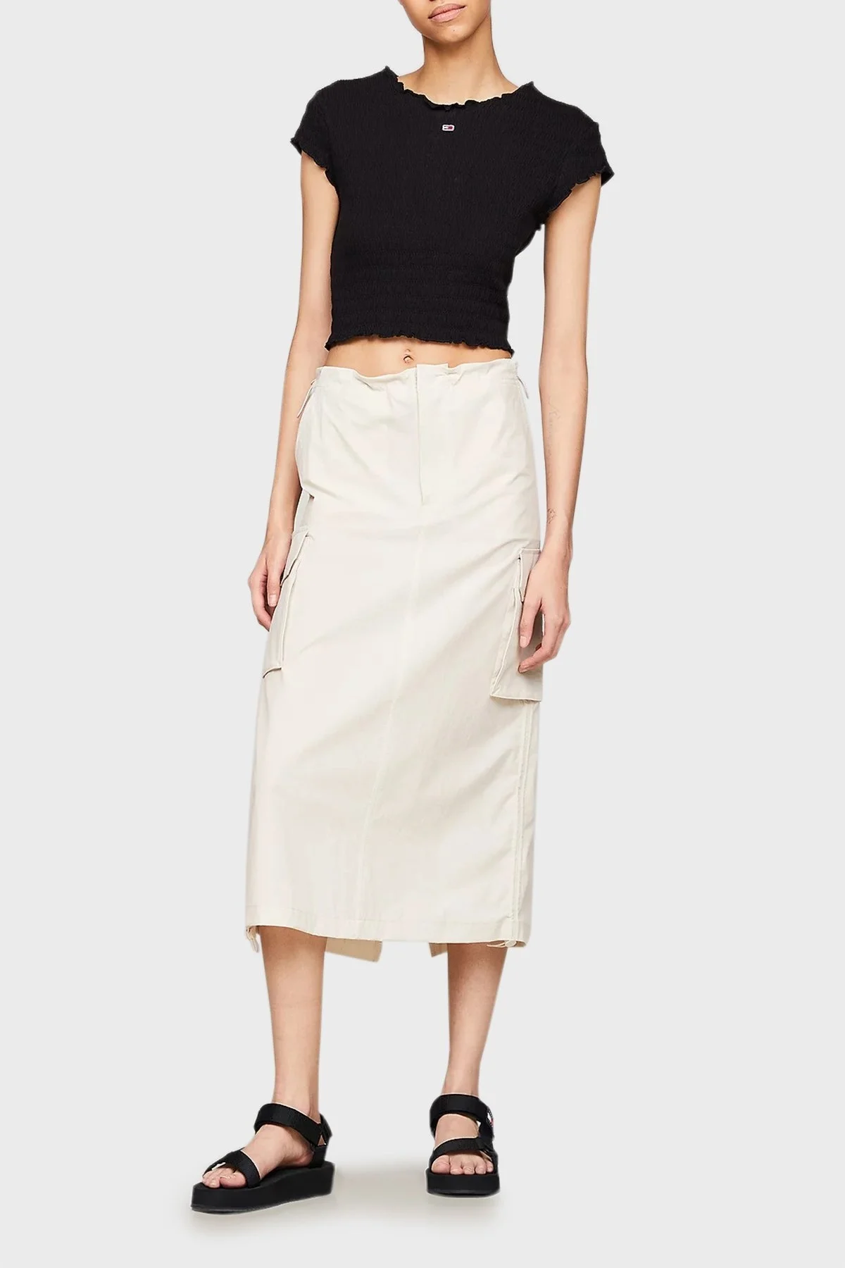 Tommy Jeans Cırtlı Platform Bayan Sandalet EN0EN02466 BDS SİYAH - 2