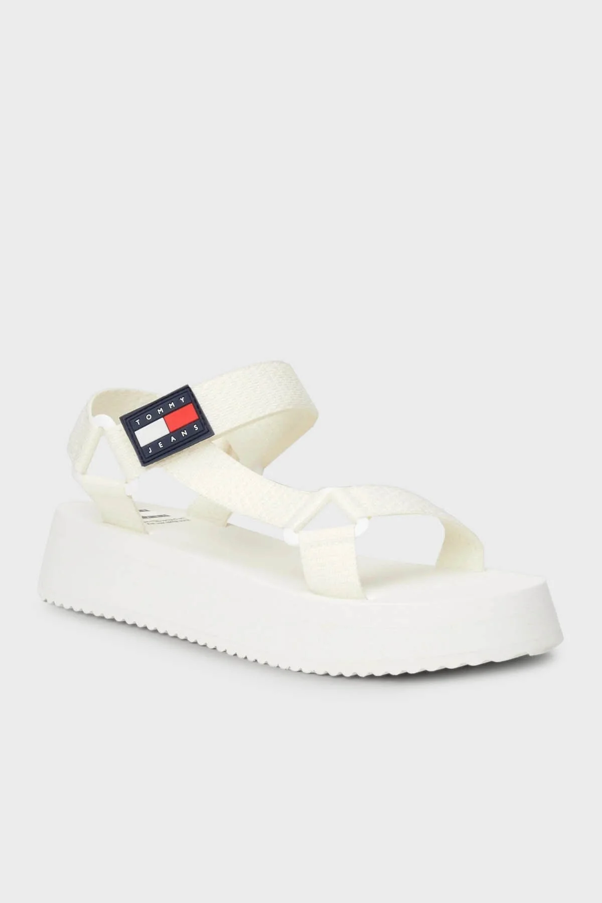 Tommy Jeans Cırtlı Platform Bayan Sandalet EN0EN02466 YBL BEYAZ - 2
