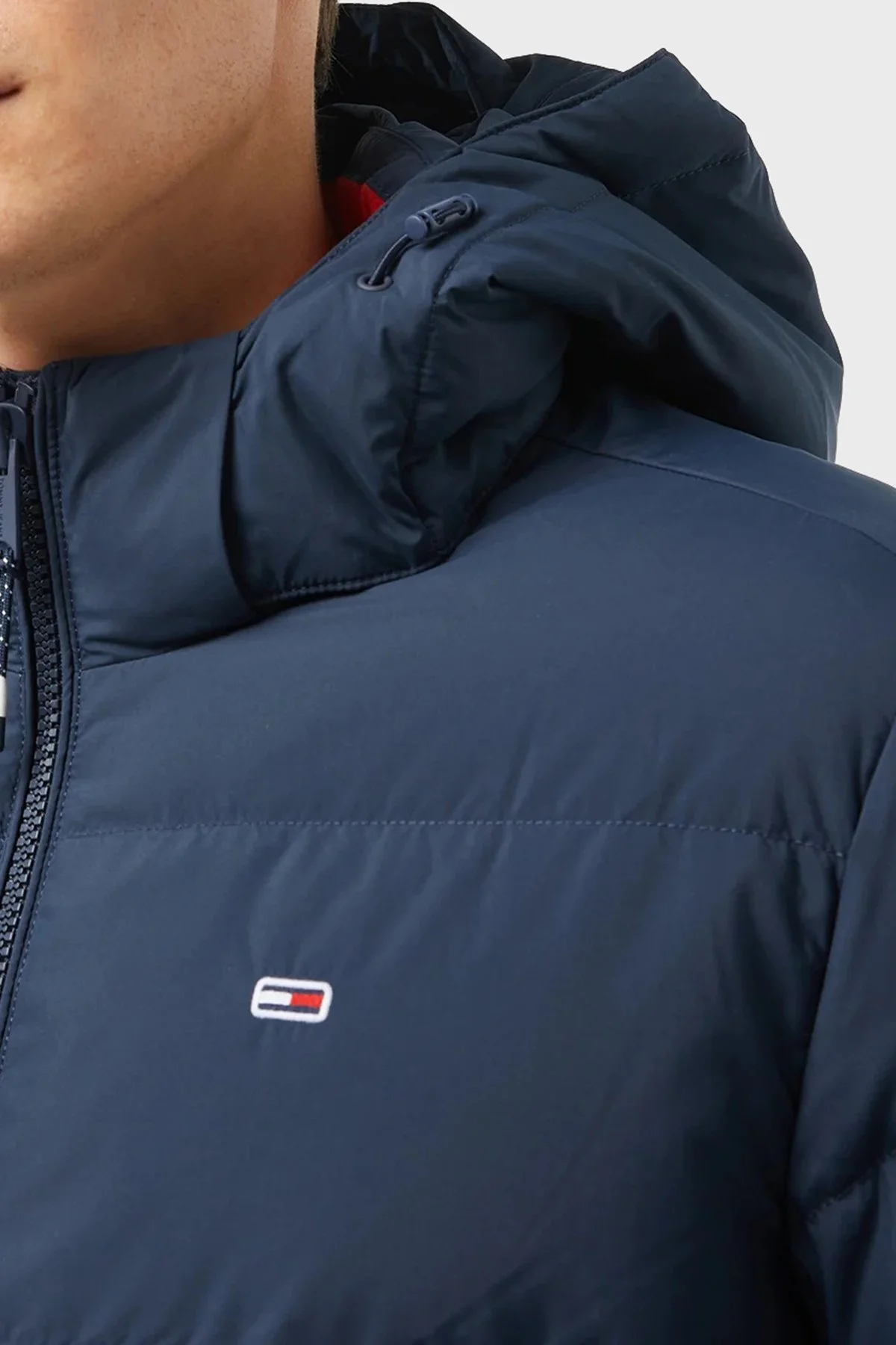 Tommy Jeans Comfort Fit Çıkarılabilir Kapüşonlu Fermuarlı Erkek Mont DM0DM19786 C1G LACİVERT - 10