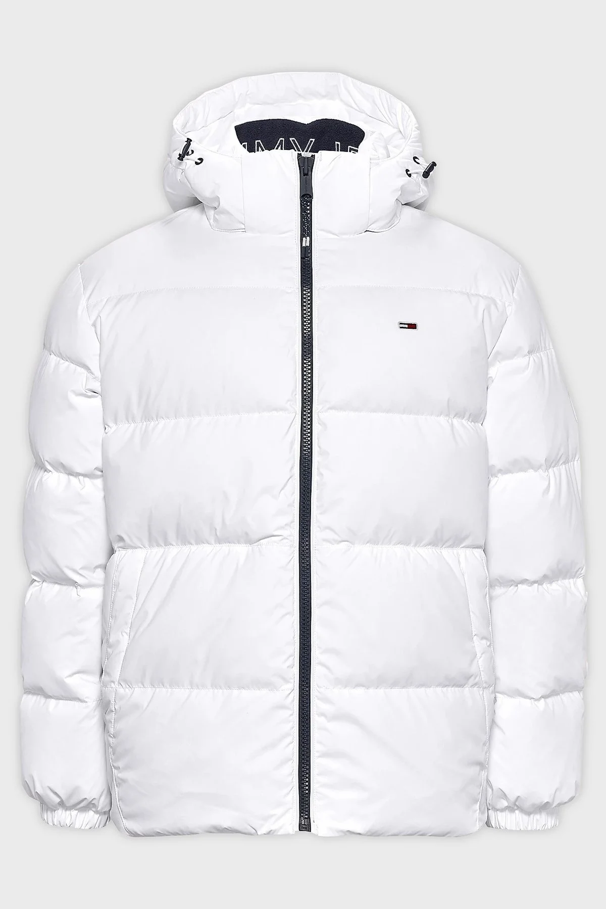 Tommy Jeans Comfort Fit Çıkarılabilir Kapüşonlu Fermuarlı Erkek Mont DM0DM19786 YBR BEYAZ - 5