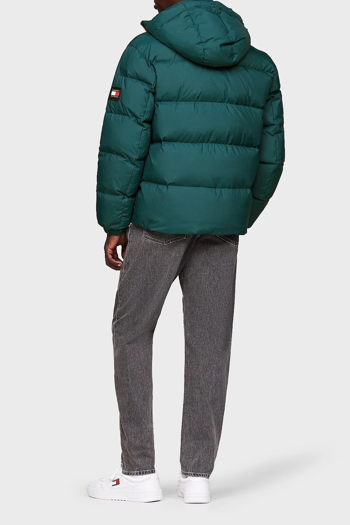 Tommy Jeans Comfort Fit Çıkarılabilir Kapüşonlu Şişme Erkek Mont DM0DM19786 CWG KOYU YEŞİL - 2