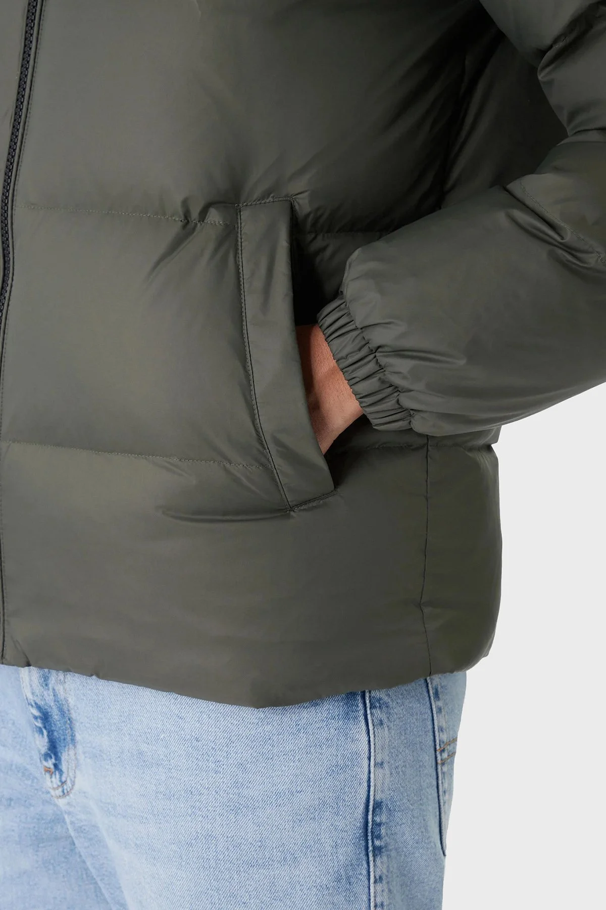 Tommy Jeans Comfort Fit Çıkarılabilir Kapüşonlu Şişme Erkek Mont DM0DM19786 MRH KOYU YEŞİL - 6
