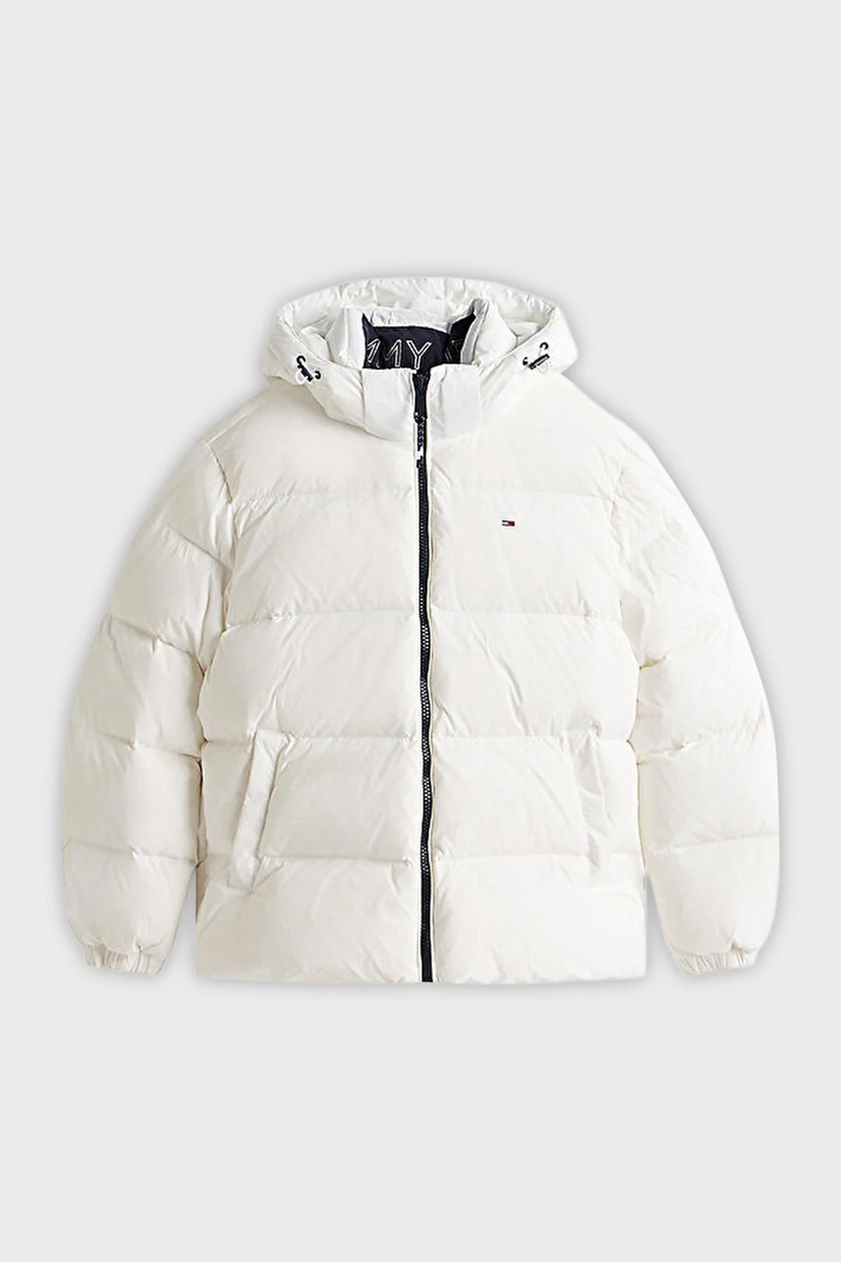 Tommy Jeans Comfort Fit Çıkarılabilir Kapüşonlu Şişme Erkek Mont DM0DM19786 YBL BEYAZ - 6