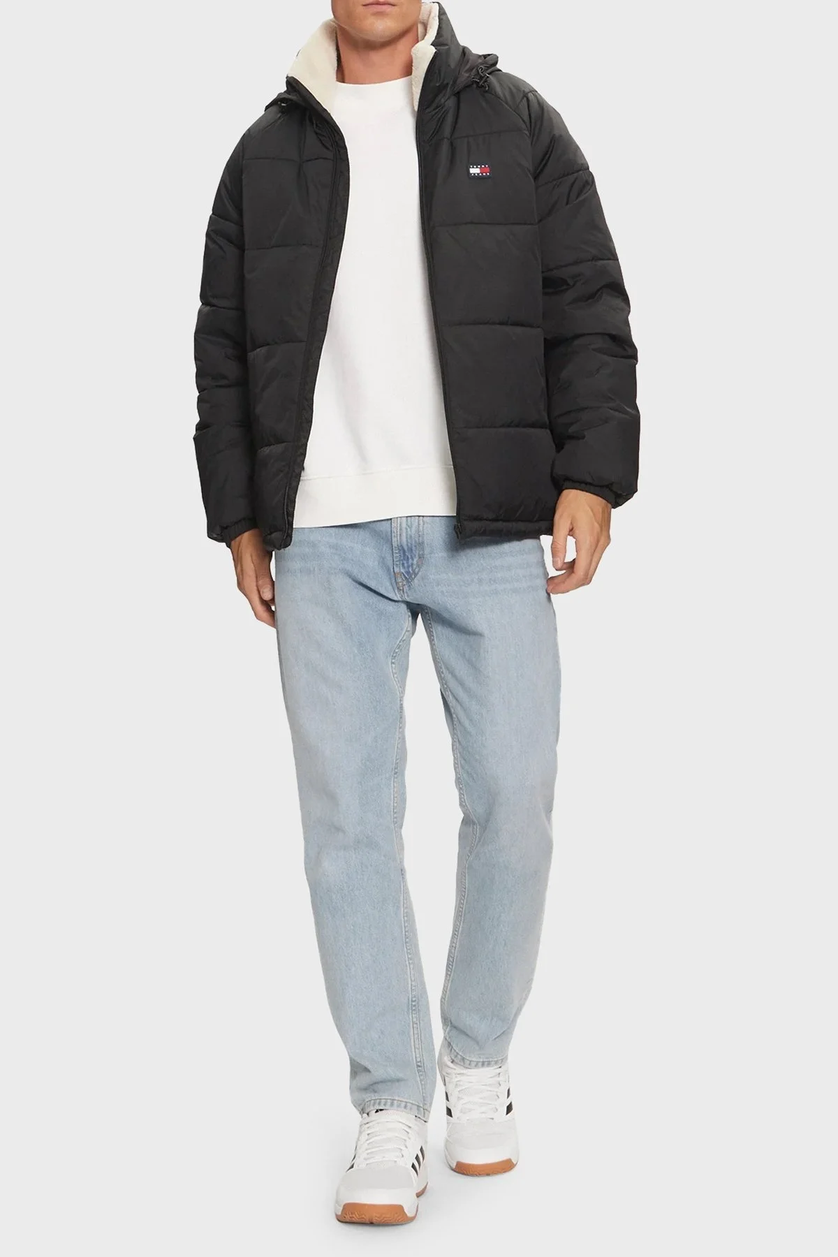 Tommy Jeans Comfort Fit Çıkarılailir Kapüşonlu Fermuarlı Erkek Mont DM0DM20003 BDS SİYAH - 2