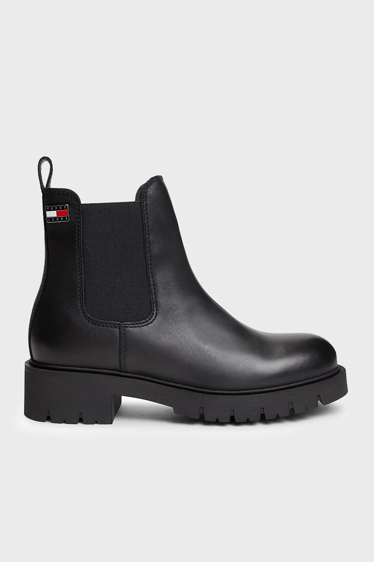 Tommy Jeans Deri Kalın Taban Kadın Bot EN0EN03105 BDS Siyah - 1