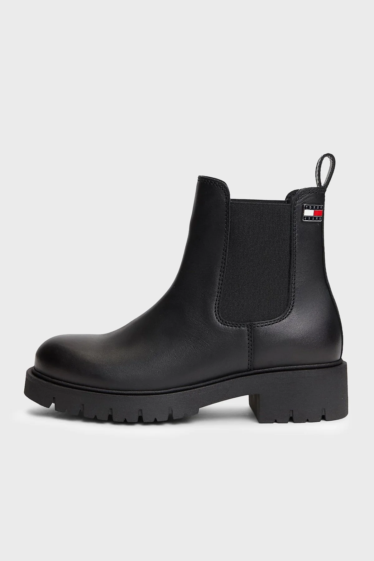 Tommy Jeans Deri Kalın Taban Kadın Bot EN0EN03105 BDS Siyah - 2