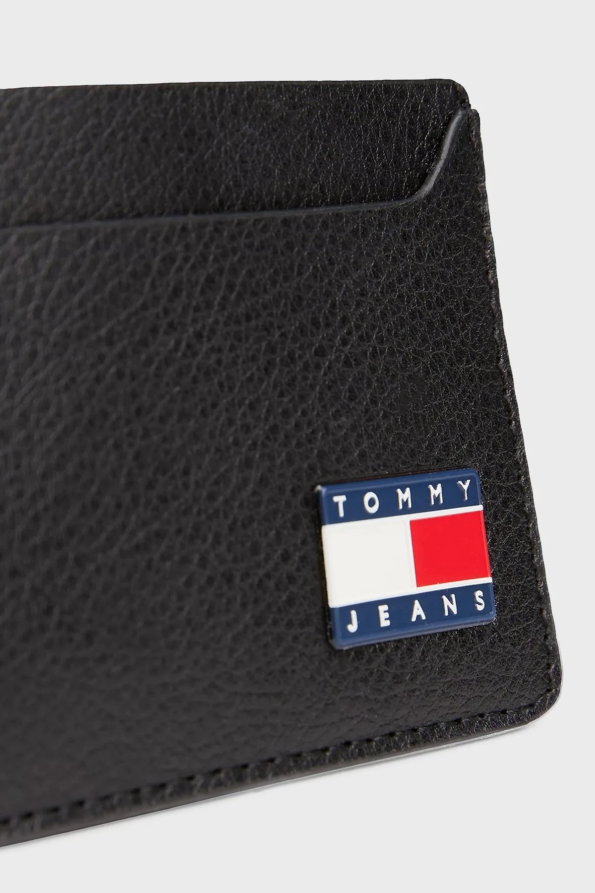 Tommy Jeans Deri Karışımlı Logolu Erkek Kartlık AM0AM13388 BDS SİYAH - 3