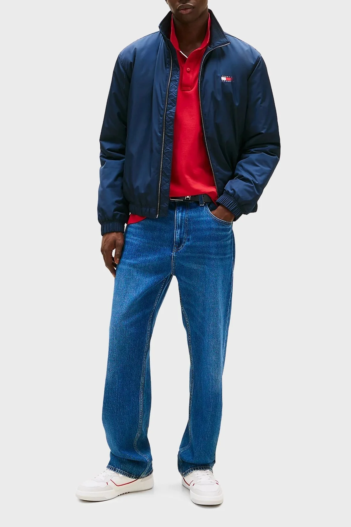 Tommy Jeans Deri Karışımlı Logolu Sneaker Erkek Ayakkabı EM0EM01585 0G1 BEYAZ - 2