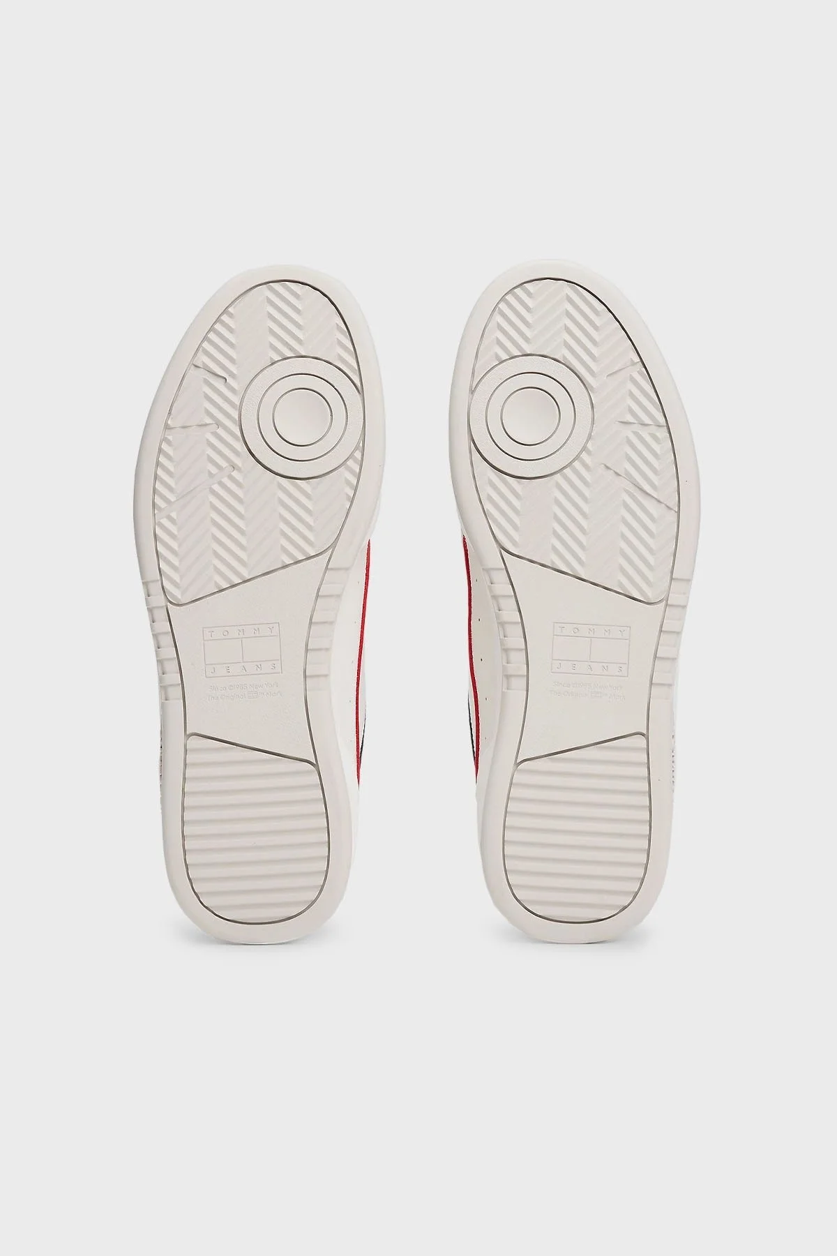 Tommy Jeans Deri Karışımlı Logolu Sneaker Erkek Ayakkabı EM0EM01585 0G1 BEYAZ - 7