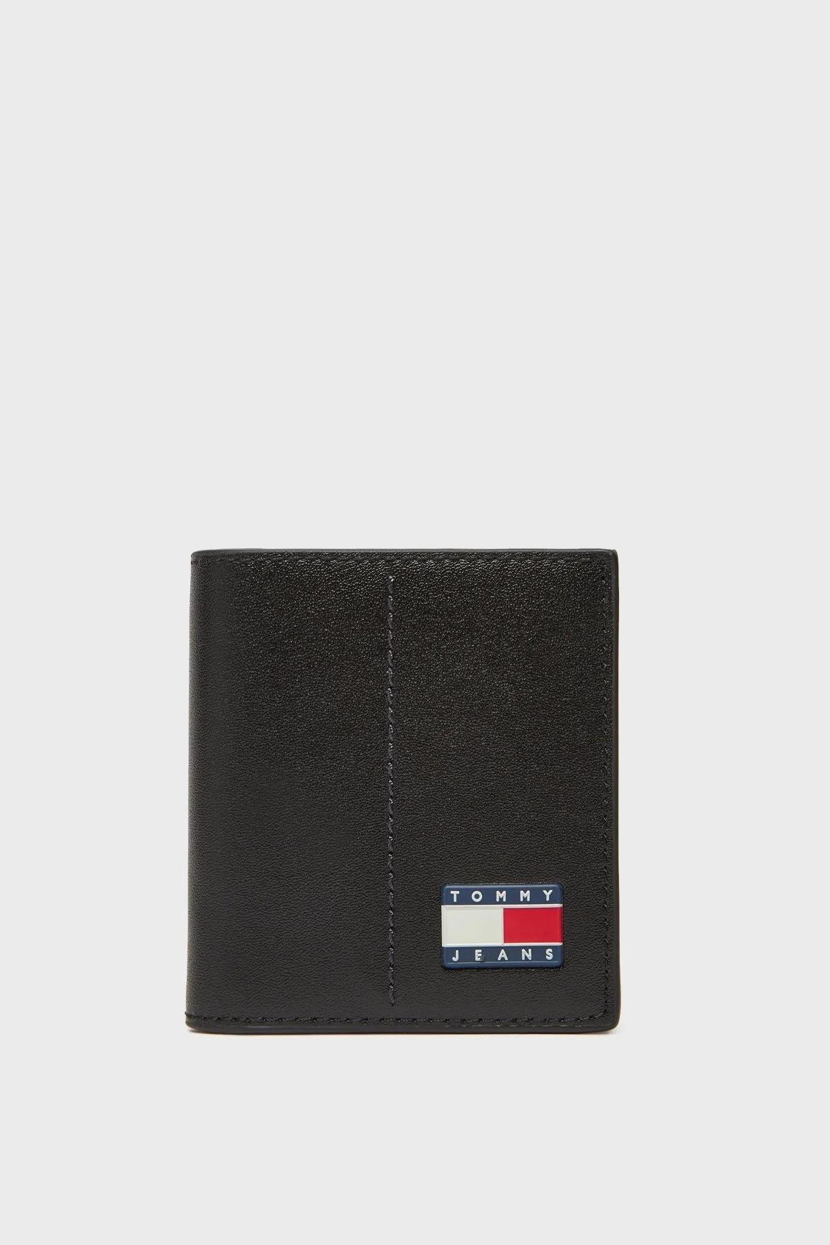 Tommy Jeans Deri Logolu Dikiş Detaylı Erkek Cüzdan AM0AM13408 BDS SİYAH - 1